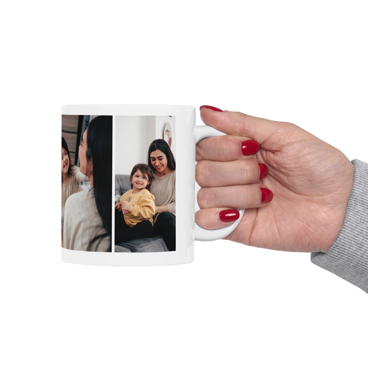 Mom, You're The Best, Mom & Daughter's Photos, Customizable - Ceramic Mug, (11oz, 15oz) - 11029