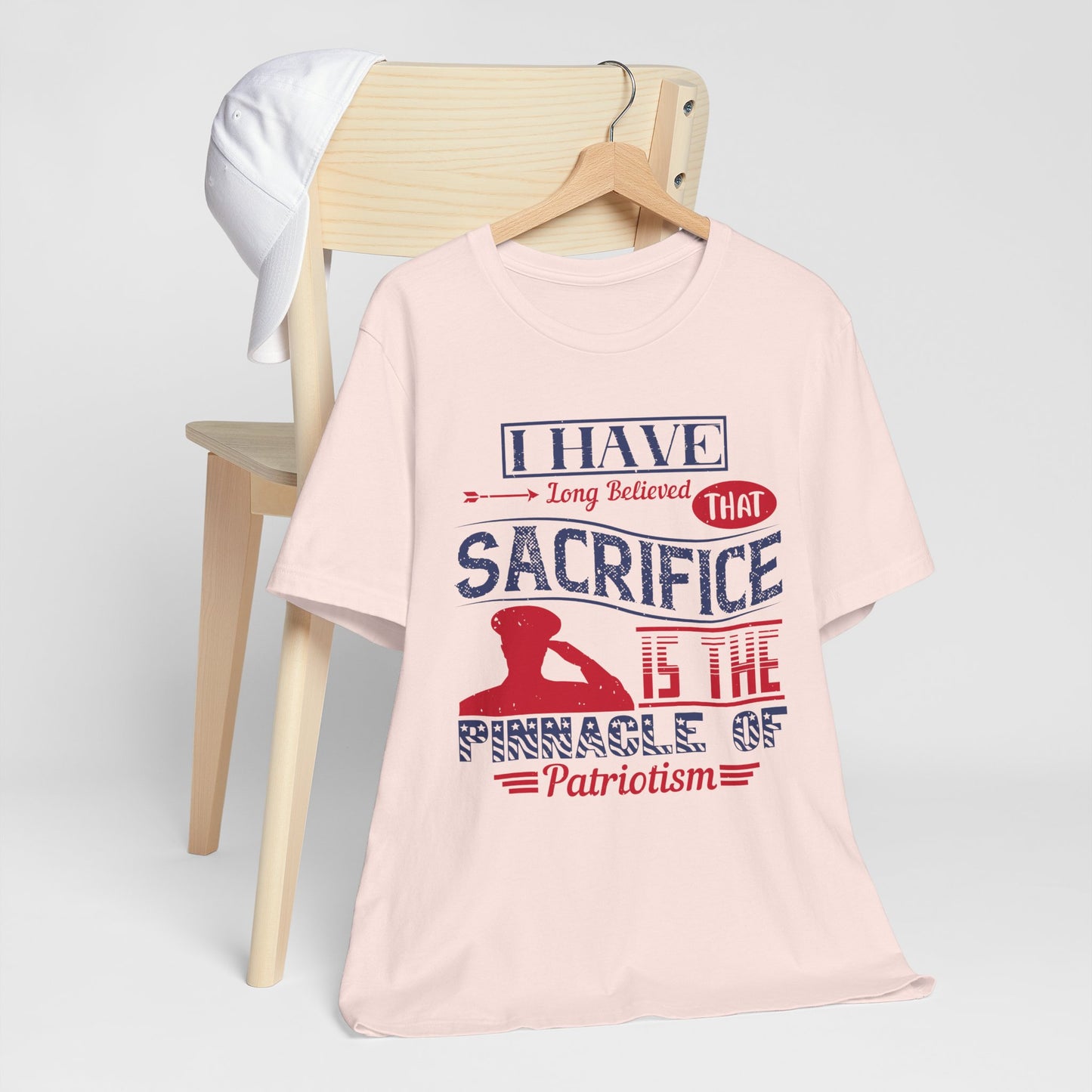 "I have long believed that sacrifice is the pinnacle of patriotism" Unisex Jersey Short Sleeve Shirt, Memorial Day Gift - 13822