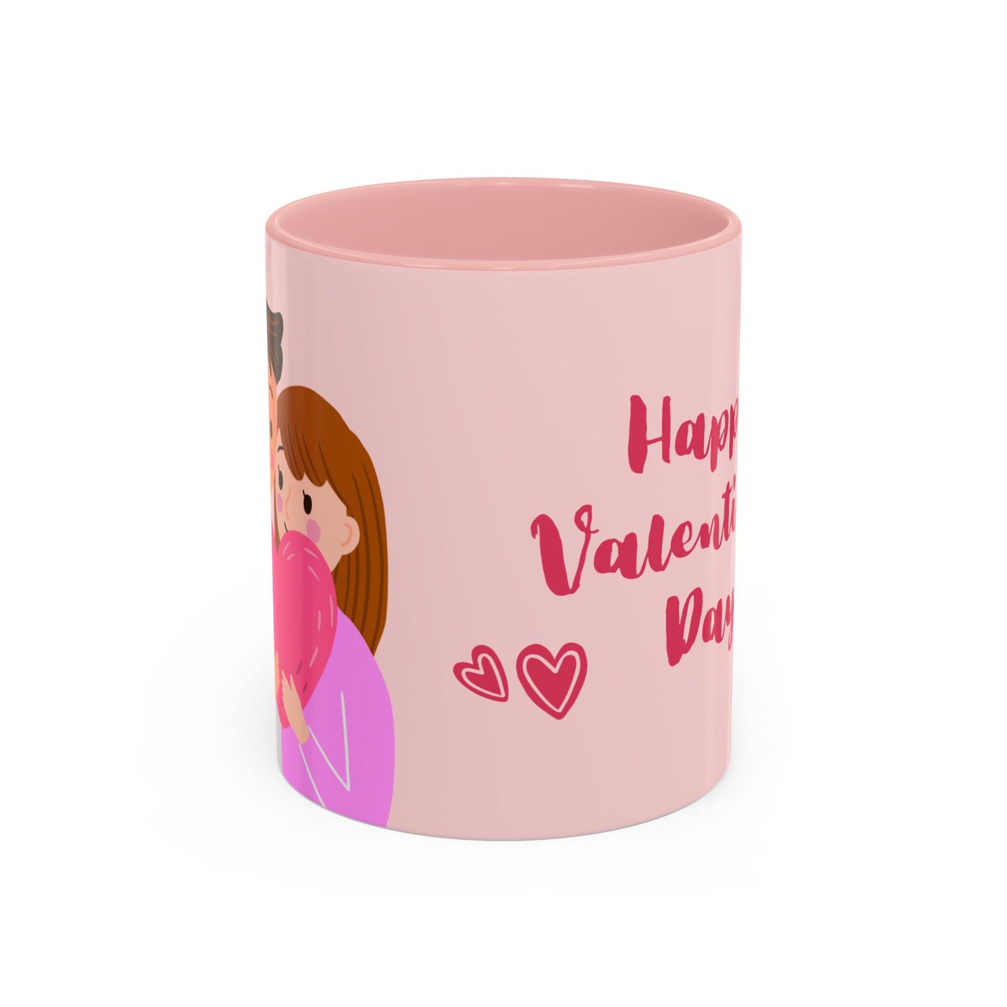 Couple, Happy Valentine's Day - Accent Coffee Mug (11, 15oz) - 11130
