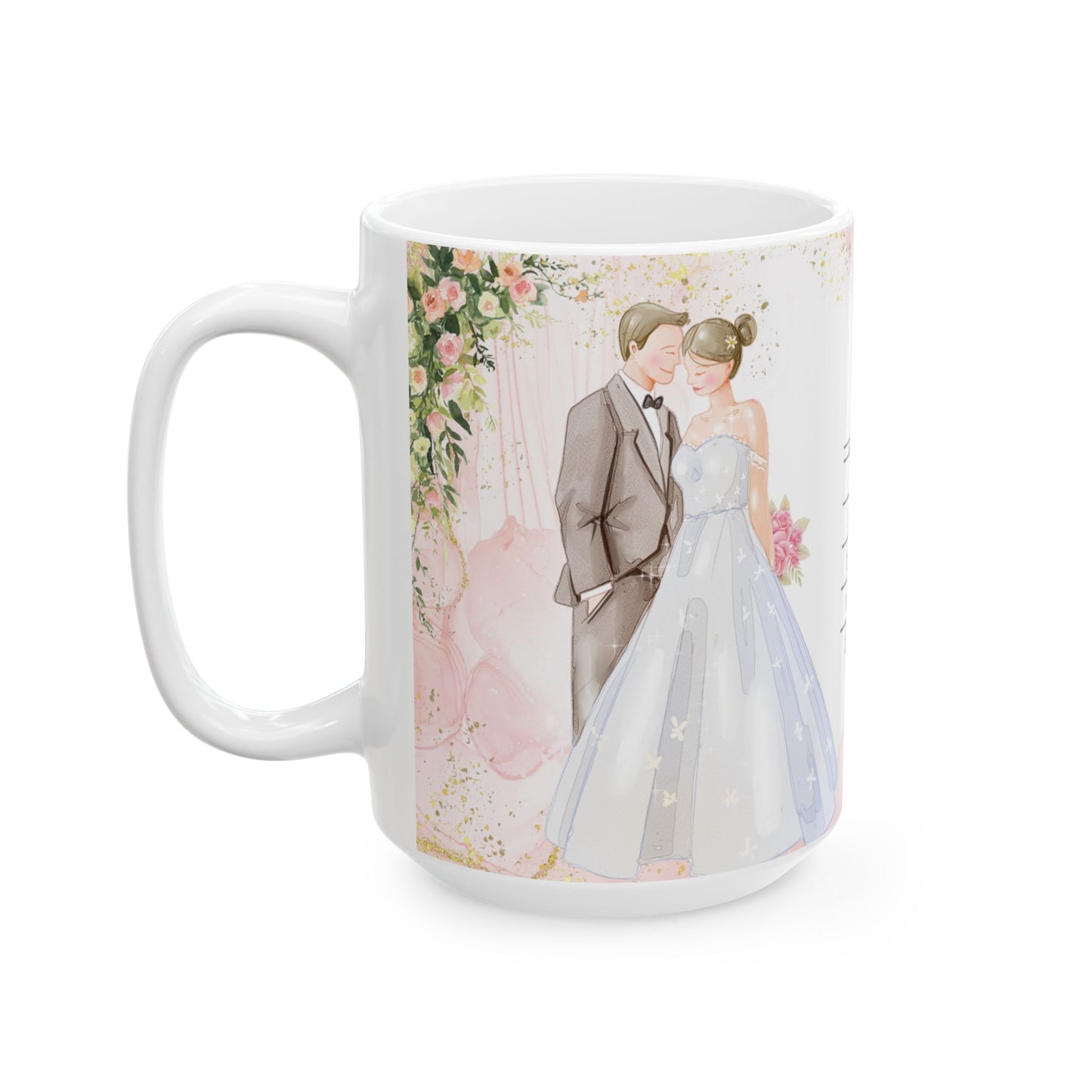 Wedding, Save the Date, Customizable  - Ceramic Mug, (11oz, 15oz) - 10922