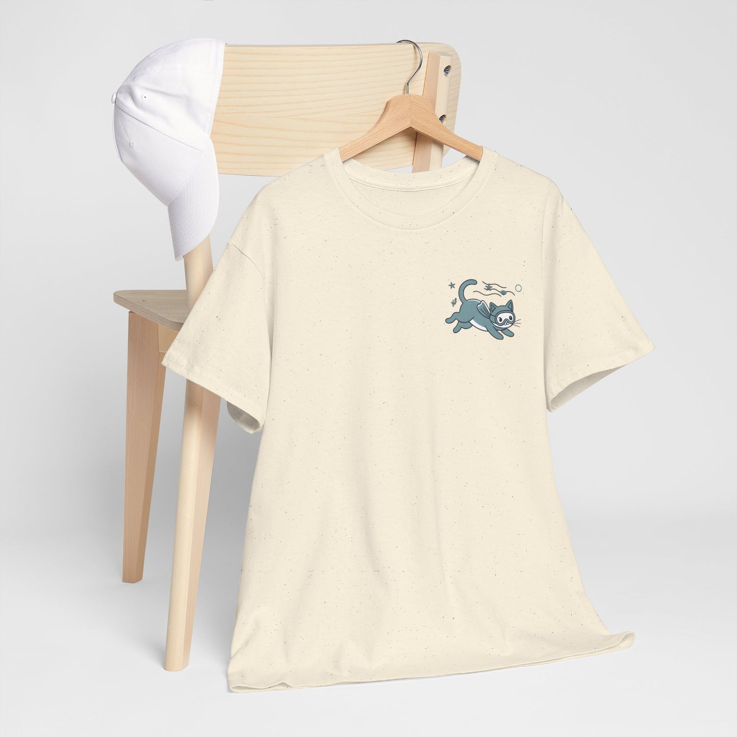 Sea Cats T-Shirt — Cute Underwater Cat Graphic Tee, Ocean Cat Lover Gift - 14869