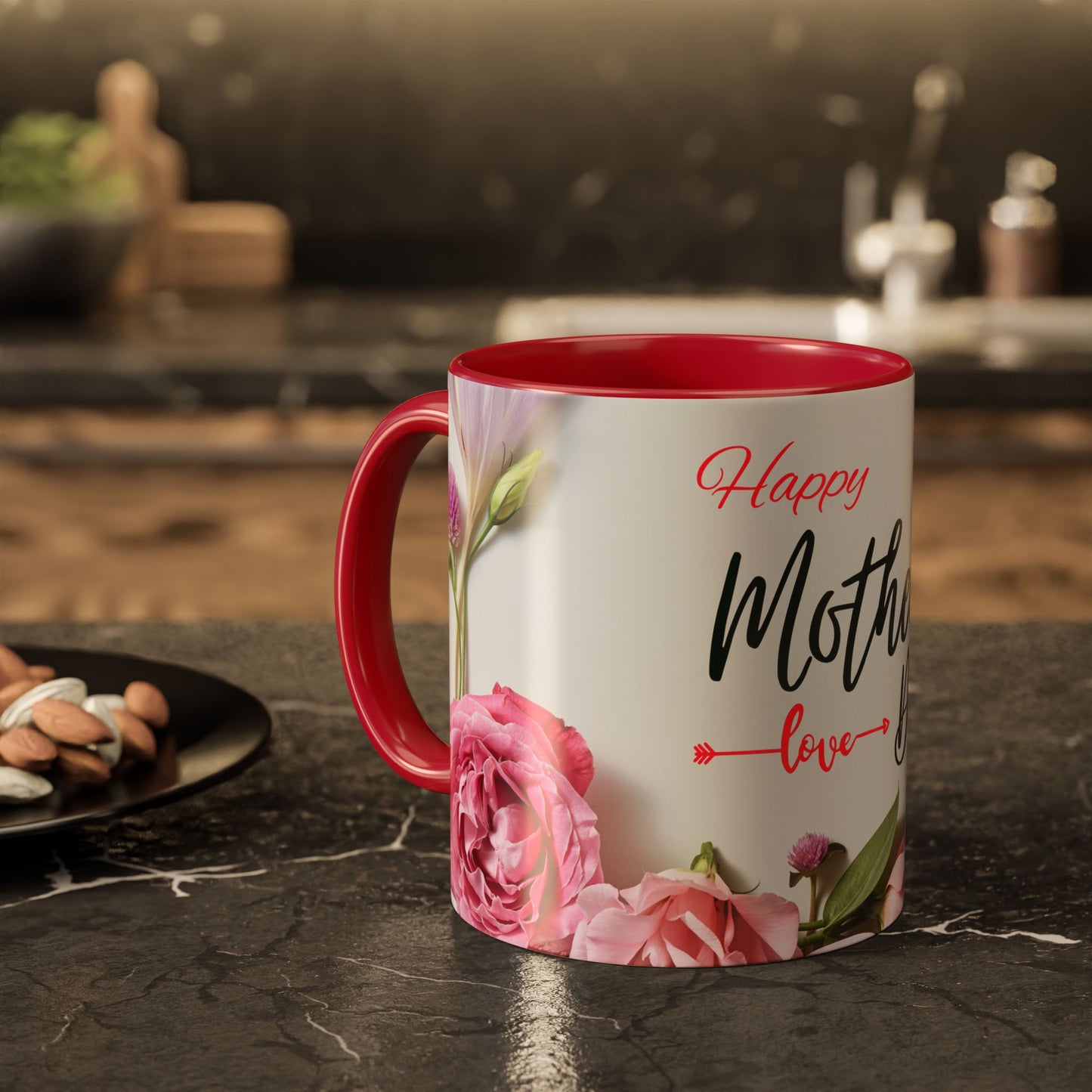 Happy Mother's Day Colorful Mug - Floral Design, Perfect Gift for Moms - 11815