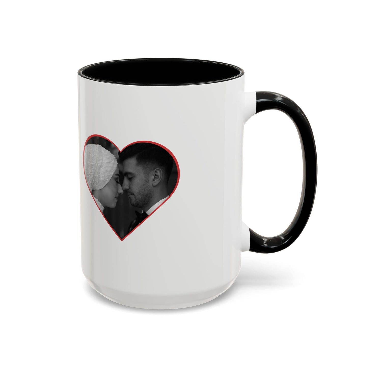 Mr & Mrs, Photo Customizable - Accent Coffee Mug (11, 15oz) - 10962