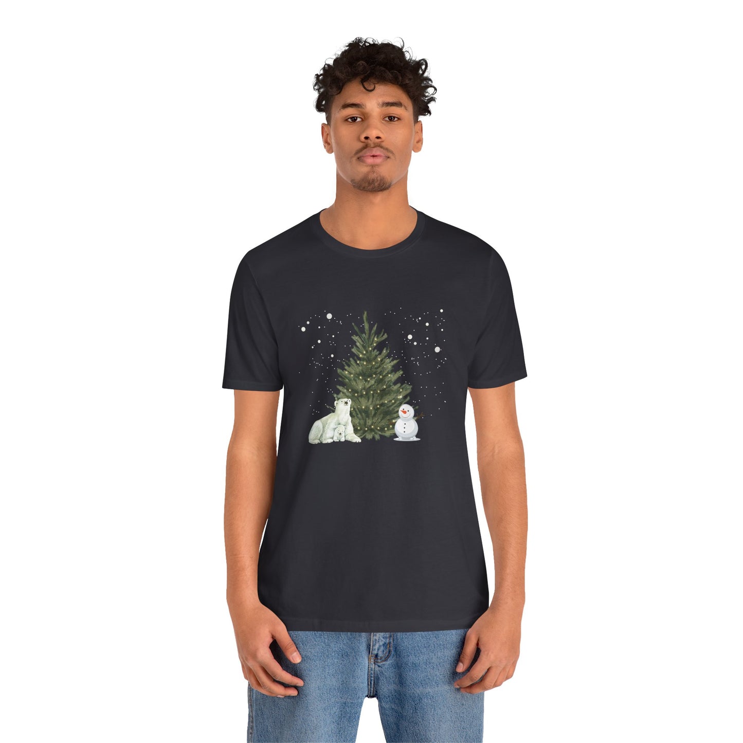 Polar Bear & snowman - Unisex Jersey Short Sleeve Tee - 10021