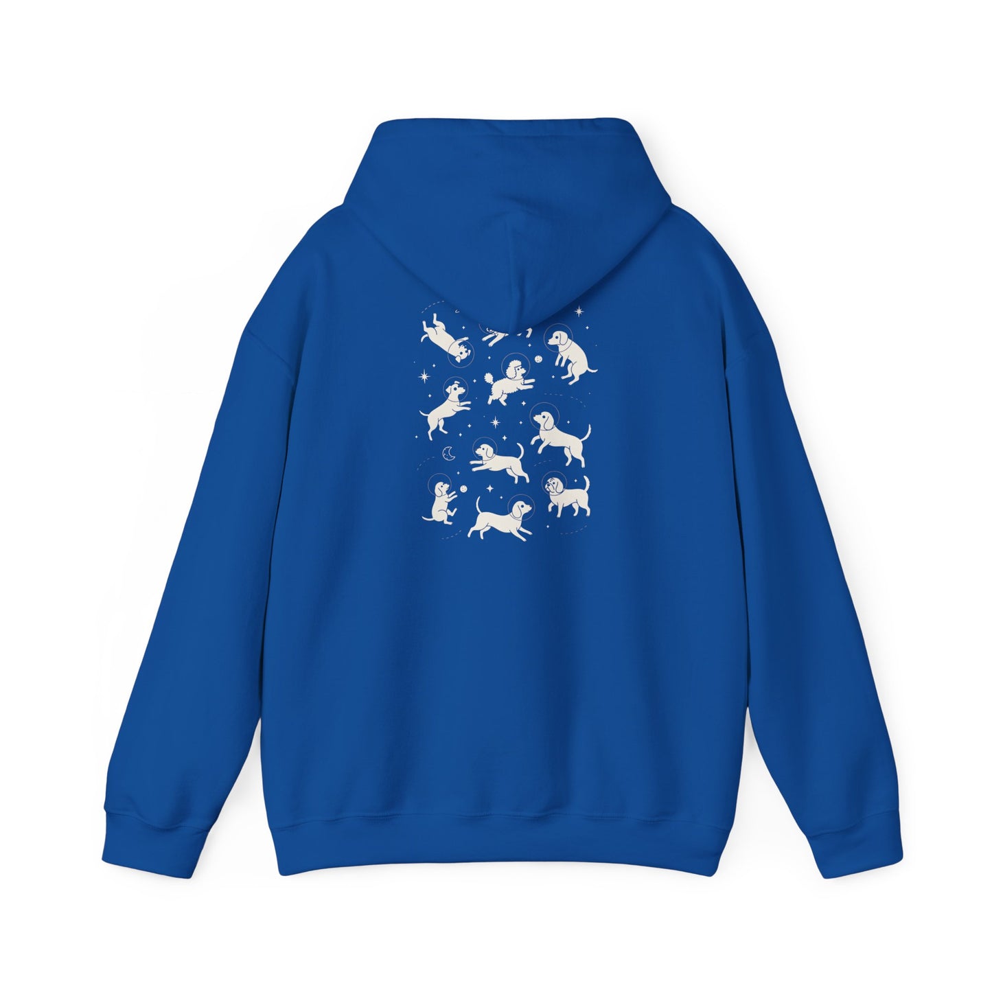 Dog in Space Hoodie – Space Puppy Graphic Hooded Sweatshirt, Unisex Heavy Blend™ - 14679