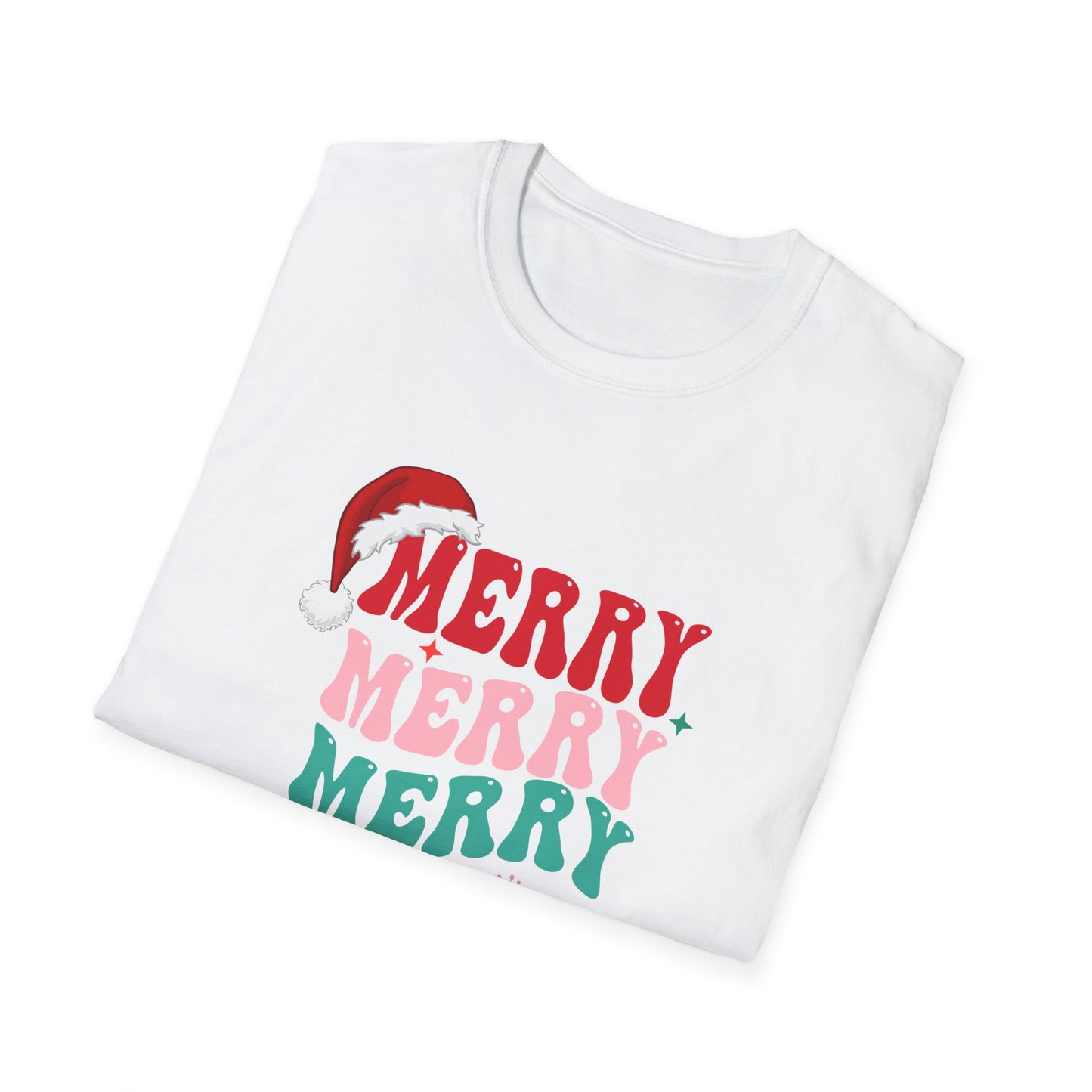 Merry, Merry, Merry Christmas - Unisex Softstyle T-Shirt - 10496