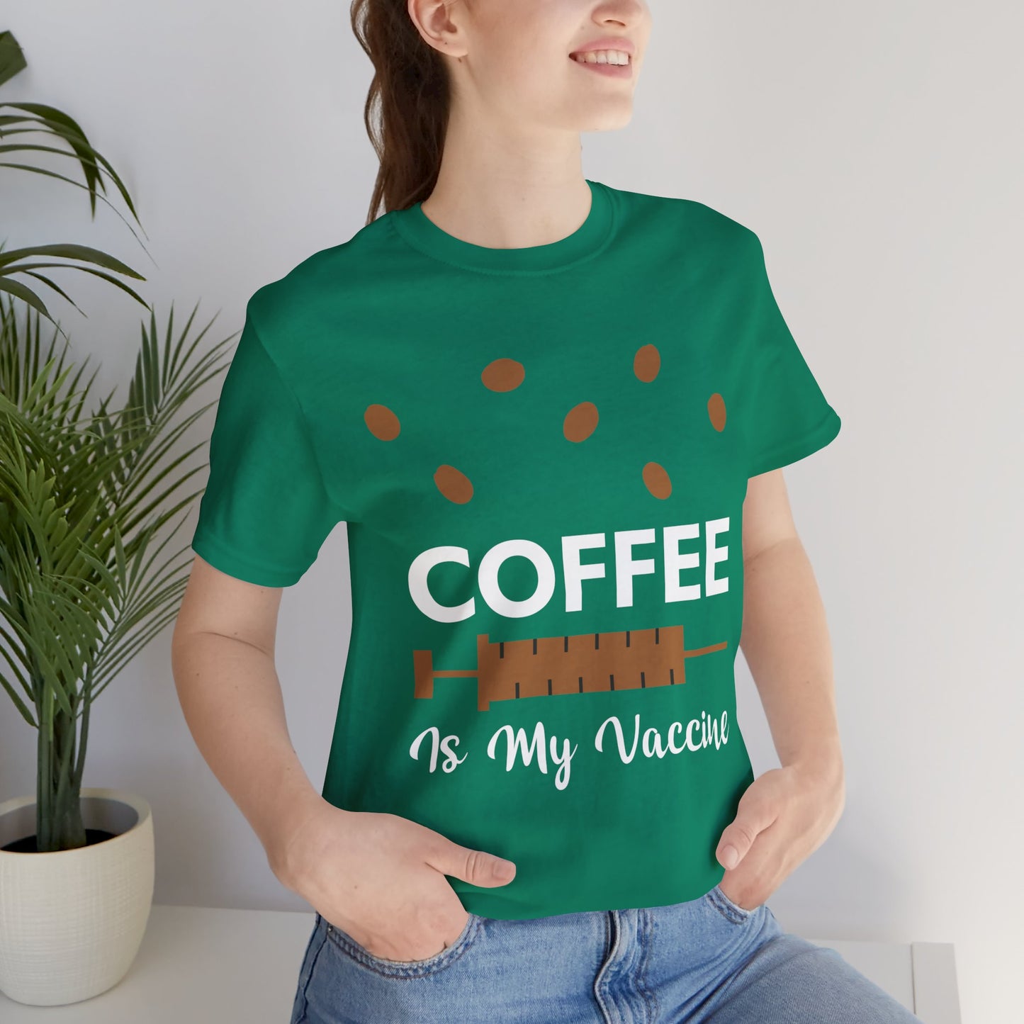 Coffee Is My Vaccine - Unisex Jersey Short Sleeve Tee