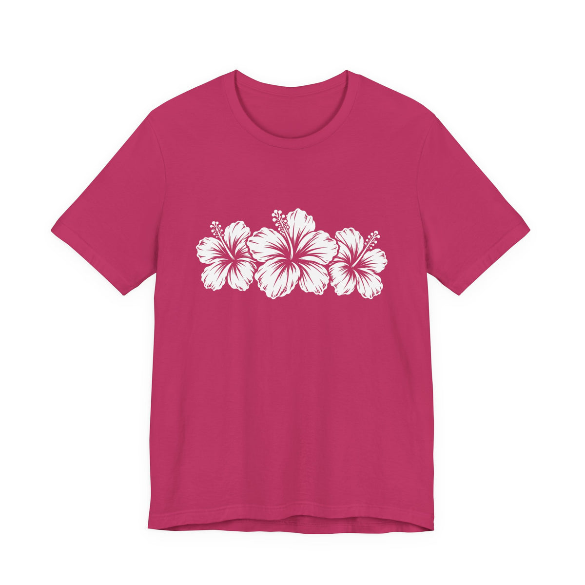 Hibiscus Floral T-Shirt,  Tropical Flower Graphic Tee - 14995