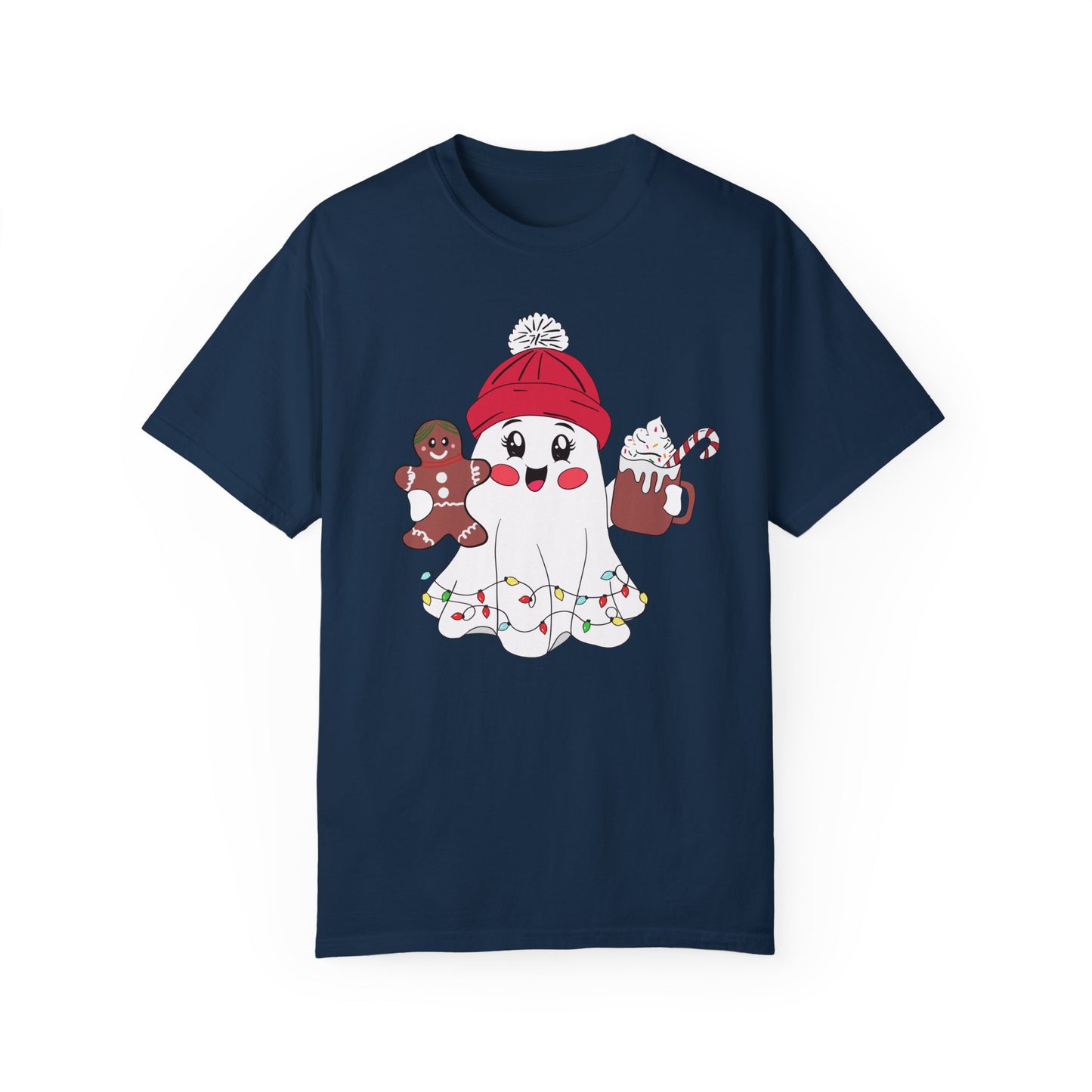 Christmas Ghost - Unisex Garment-Dyed T-shirt - 10408