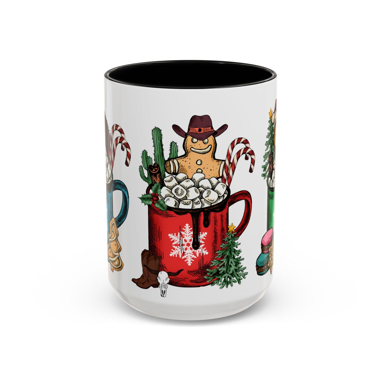 Christmas Marshmallow Mugs with Animals - Accent Coffee Mug (11, 15oz) - 10306