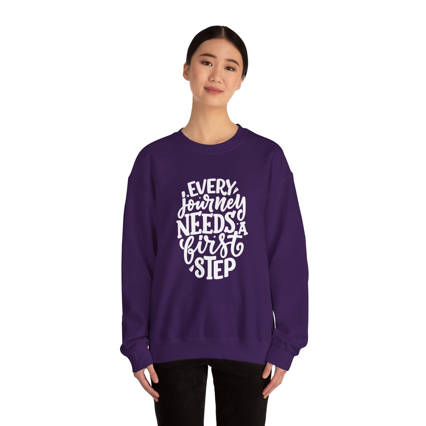 Every Journey Needs A First Step - Unisex Heavy Blend™ Crewneck Sweatshirt