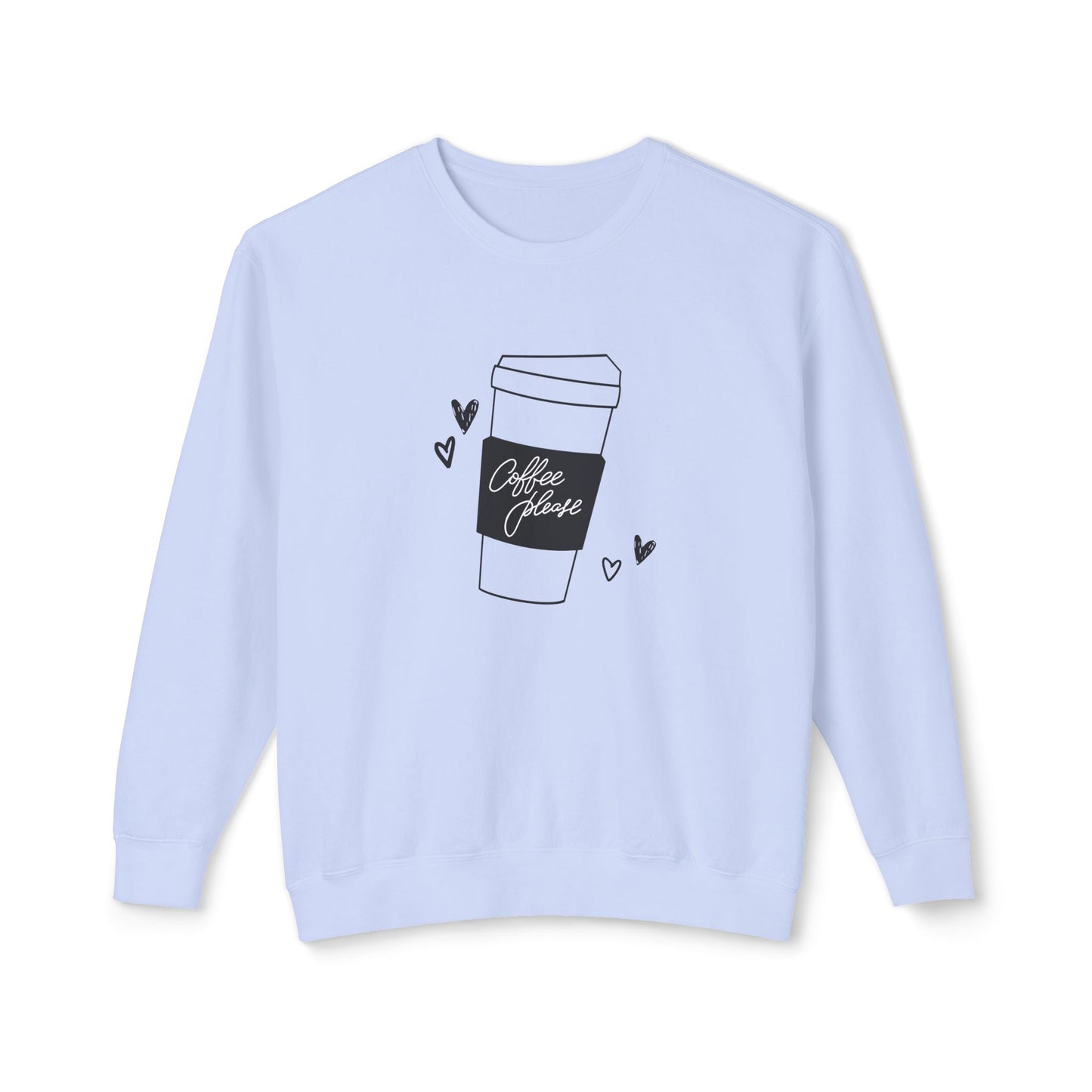 Coffee Please - Unisex Lightweight Crewneck Sweatshirt - 11285