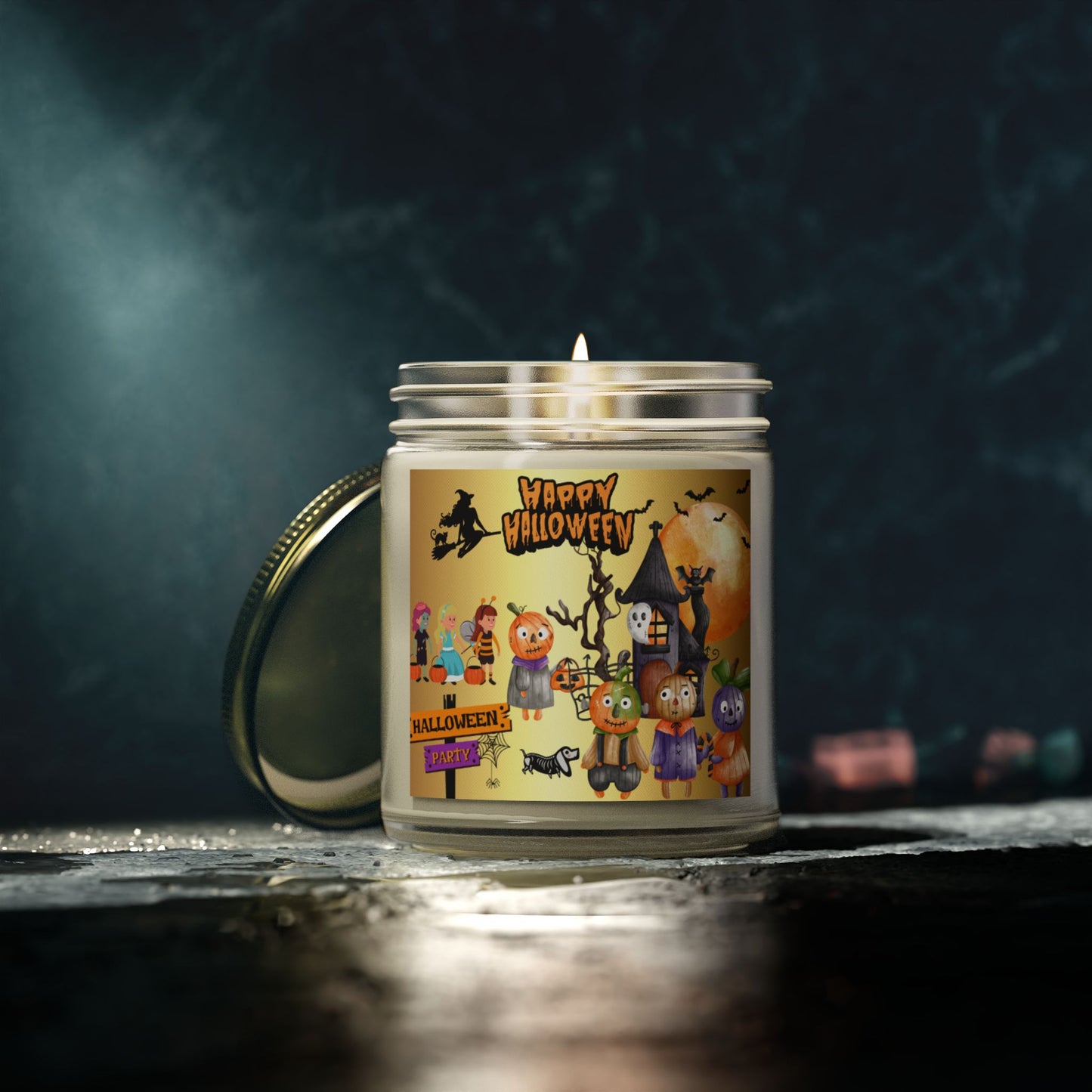 Ghoulish Glow - Scented Coconut Apricot Candles (4oz, 9oz)