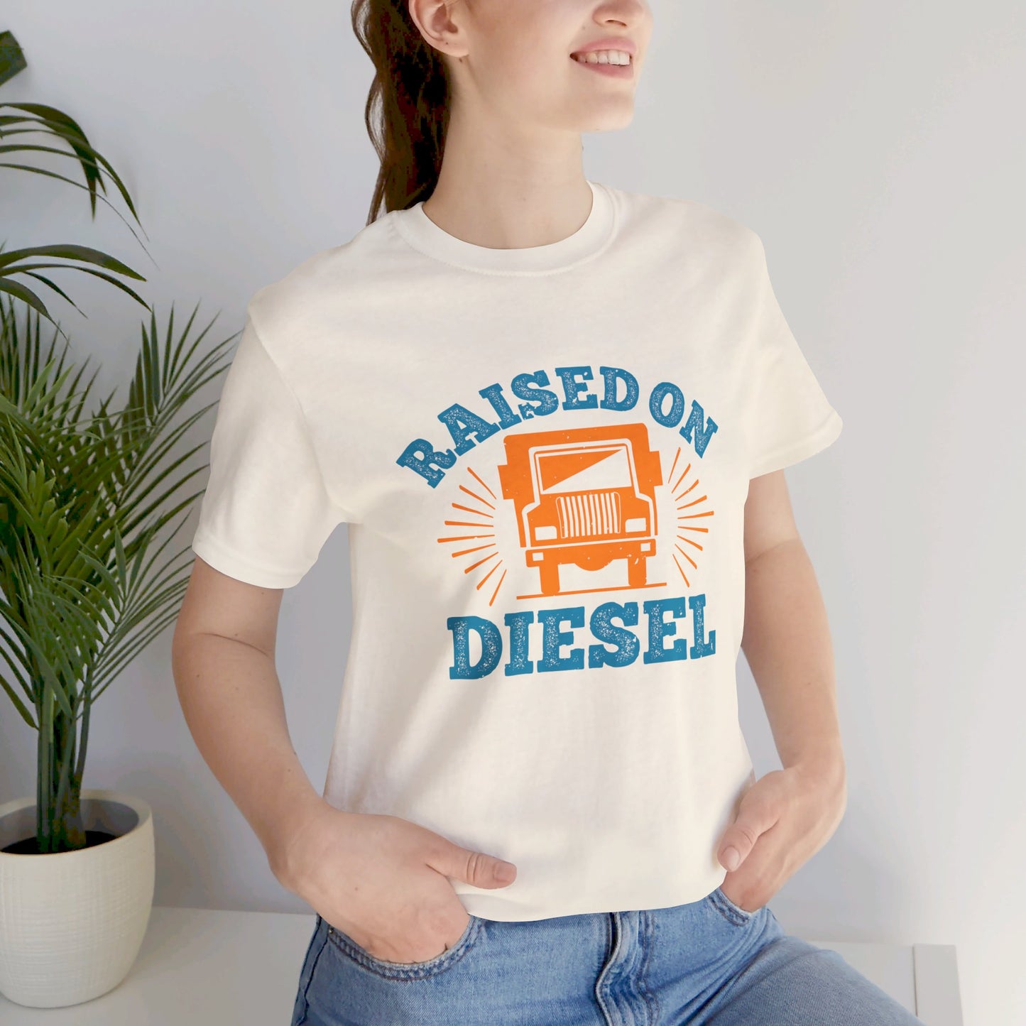 Raised On Diesel - Unisex Jersey Short Sleeve Tee