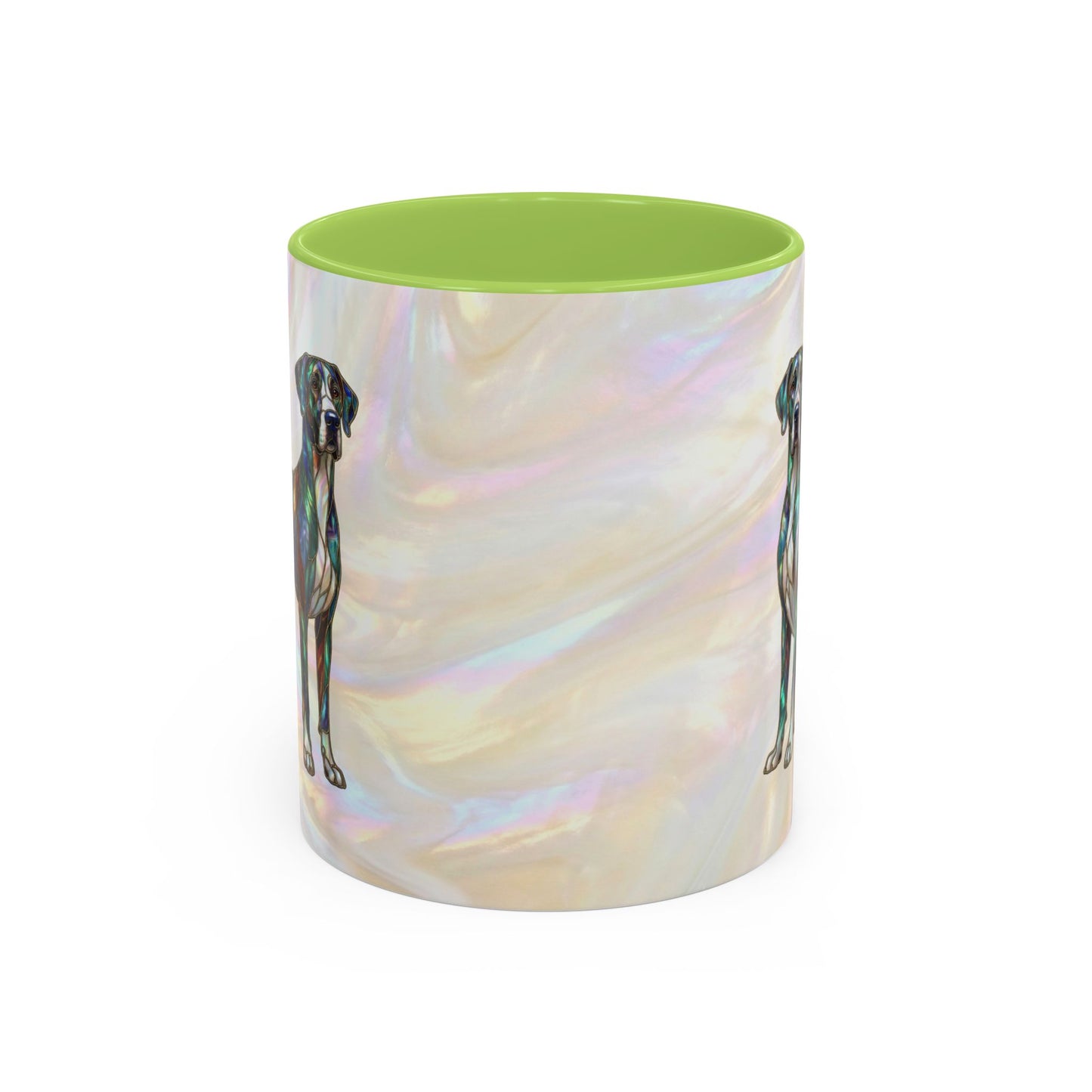 Personalized Great Dane Dog Mug — Stained Glass Design (11/15 oz) - 14550