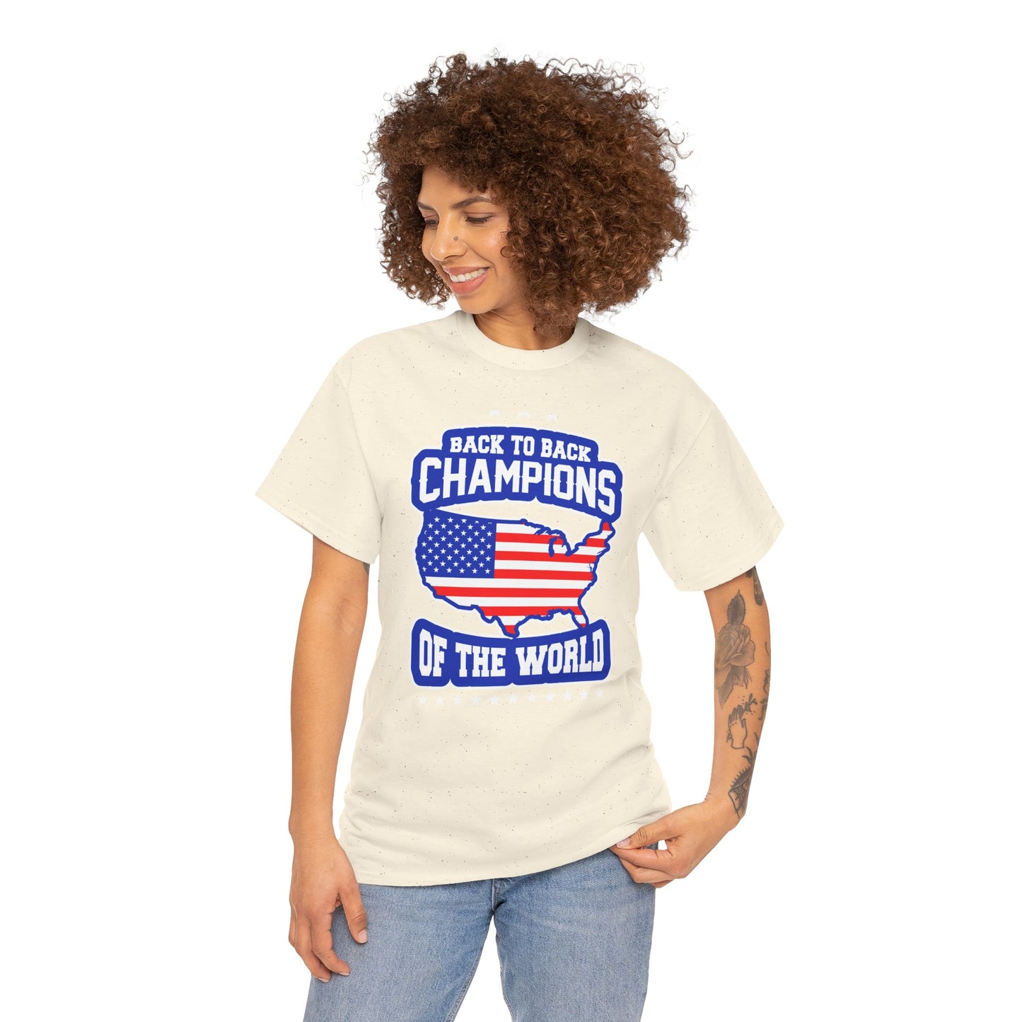 Back-to-Back Champions Unisex Tee | Perfect for Sports Fans, Casual Wear, Gifts, Fourth of July, BBQ Events - 13597
