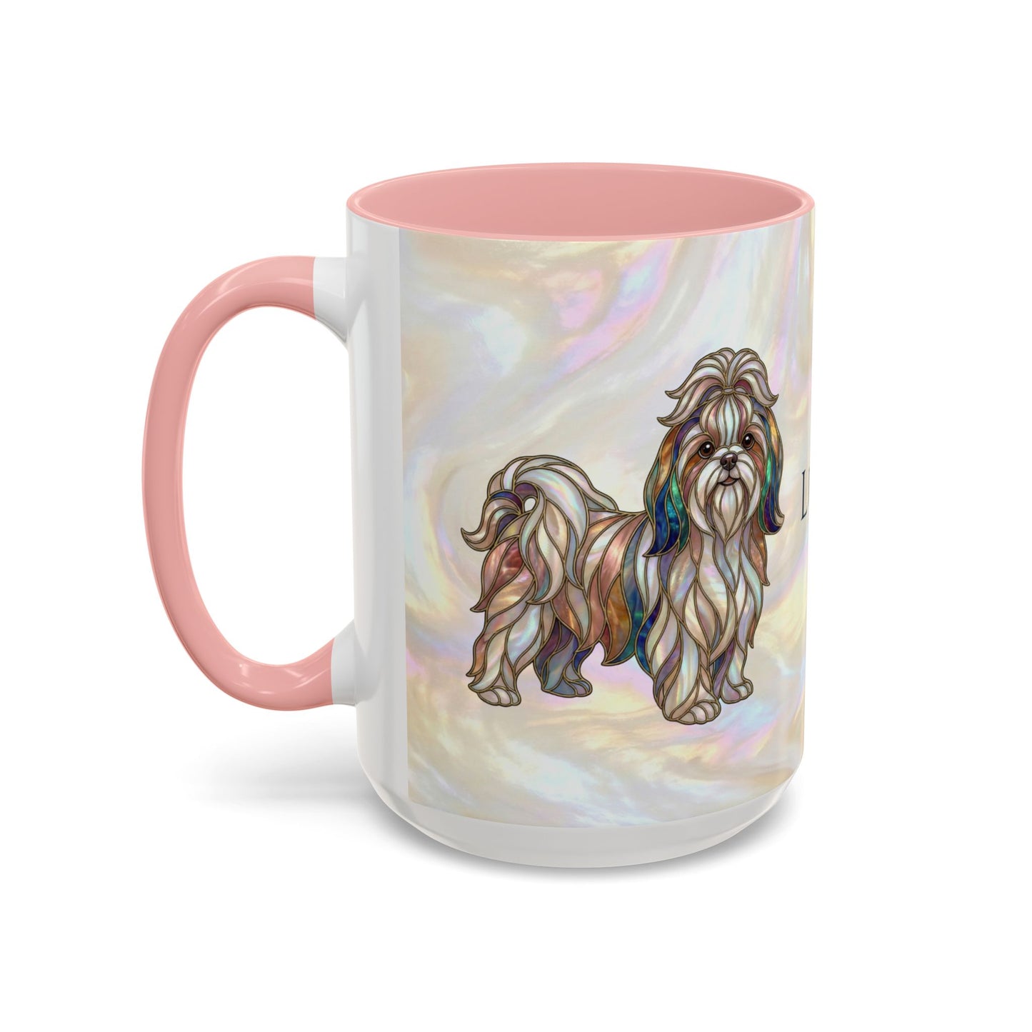 Shih Tzu Accent Coffee Mug – Stained Glass Design 11/15oz - 14647