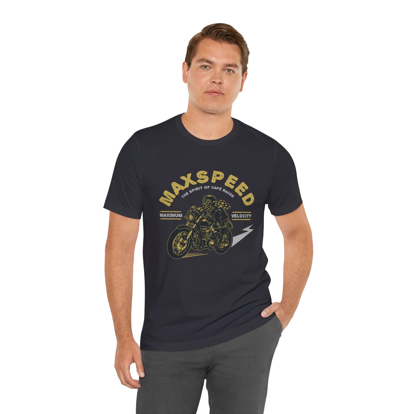 Maxspeed, The Spirit of Cafe Racer - Unisex Jersey Short Sleeve Tee - 13636