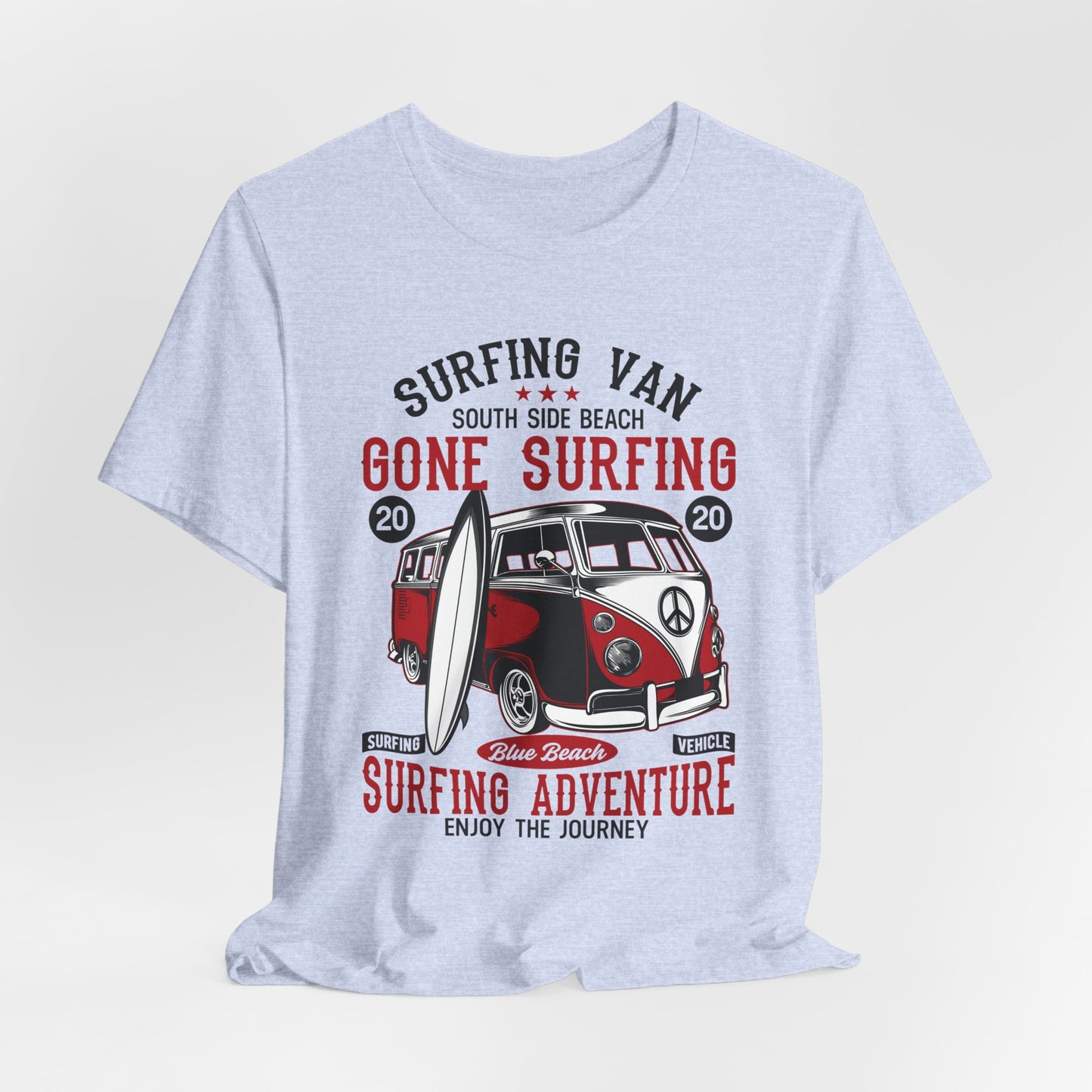 Surfing Van, Surfing Adventure - Unisex Jersey Short Sleeve Tee - 12613
