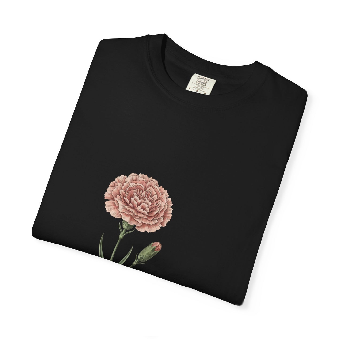 January Carnation Birth Flower T-Shirt – Customizable - 14672