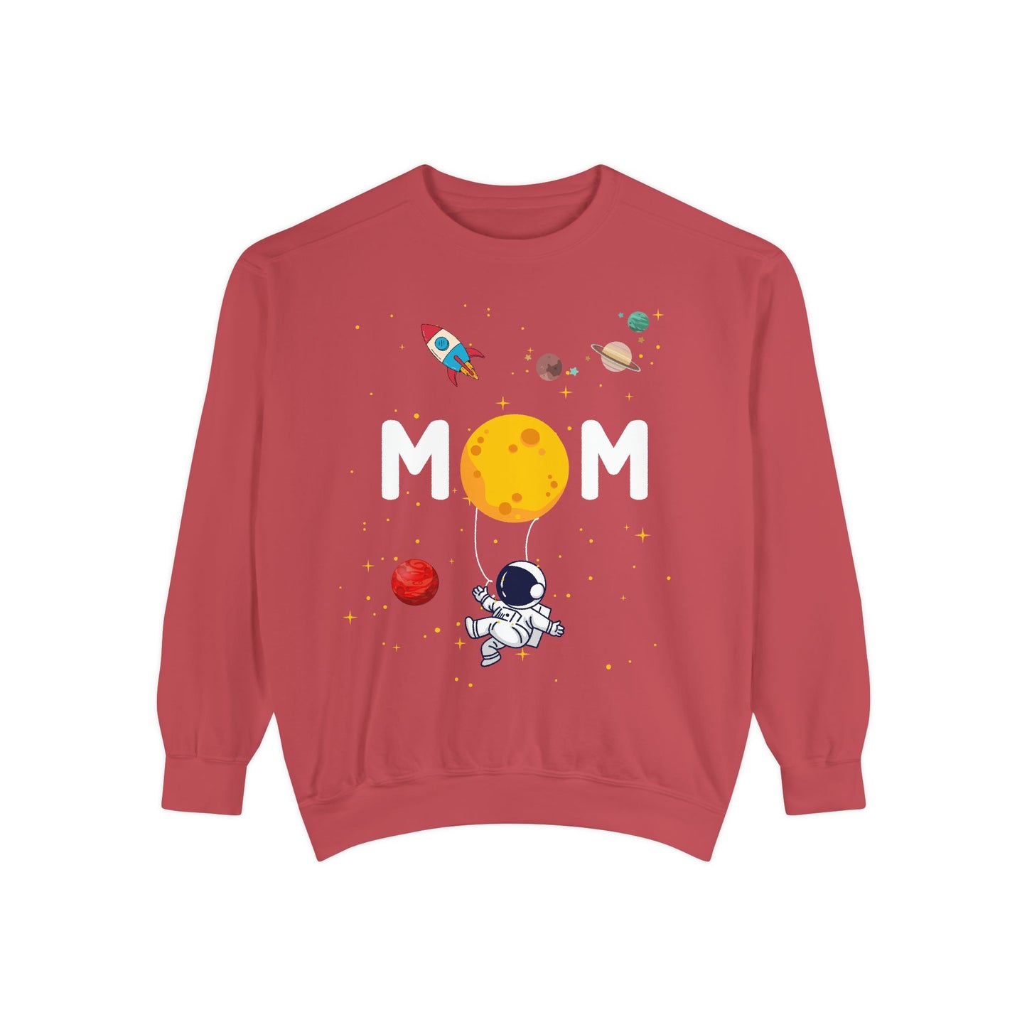 Astronaut Mom Garment-Dyed Sweatshirt | Space-Themed Gift for Mothers - 11838