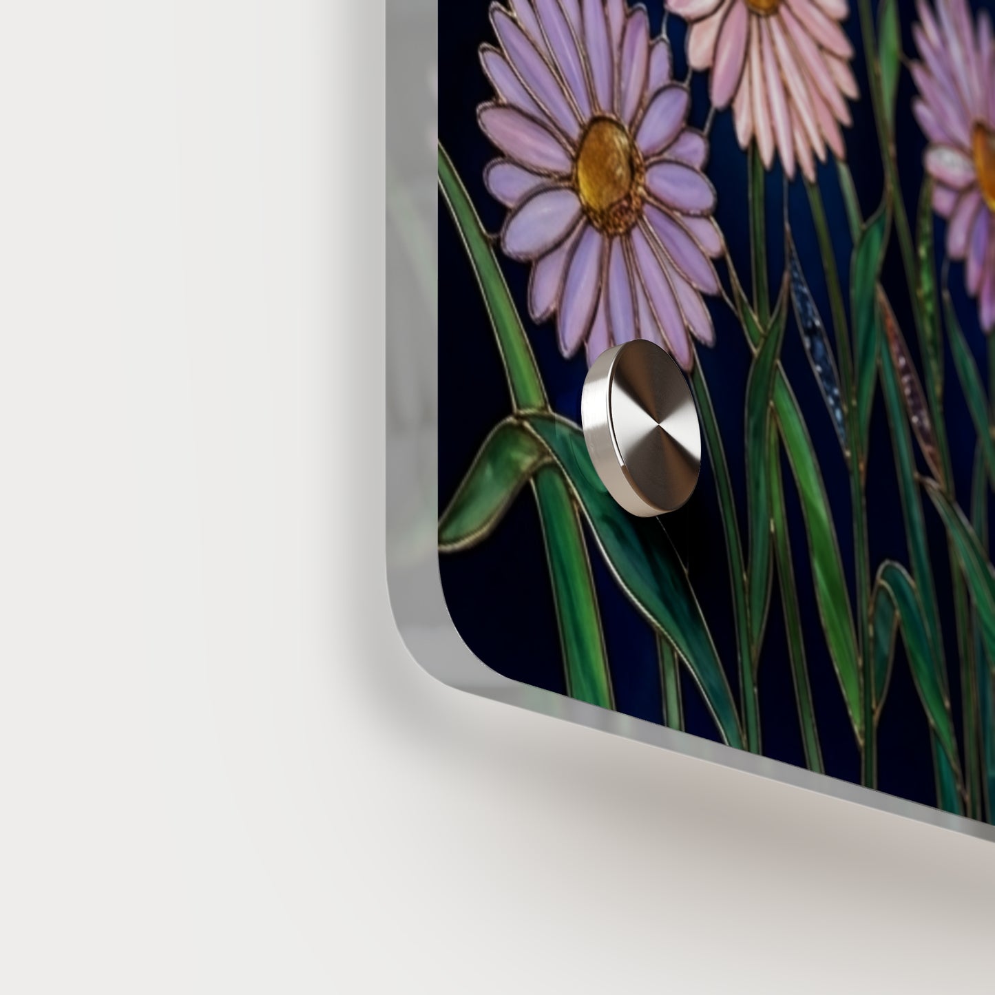 Aster Field Acrylic Wall Art Panel — Floral Home Décor - 14607