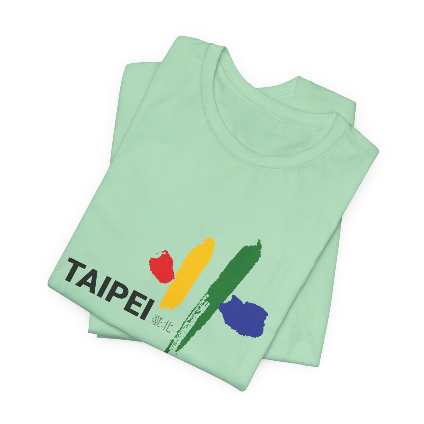 Taipei Artistic Unisex Tee - Colorful Graphic Short Sleeve Shirt - 12245