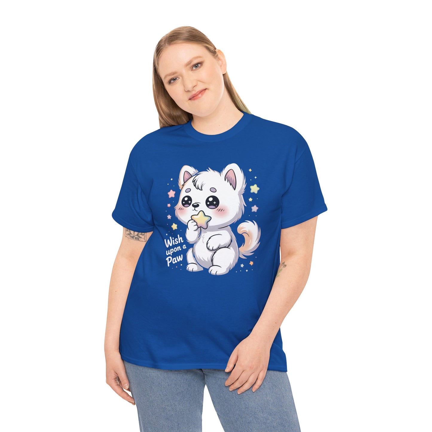 Cute Kitten T-Shirt – “Wish Upon a Paw” Kawaii Cat Tee Gift - 14851