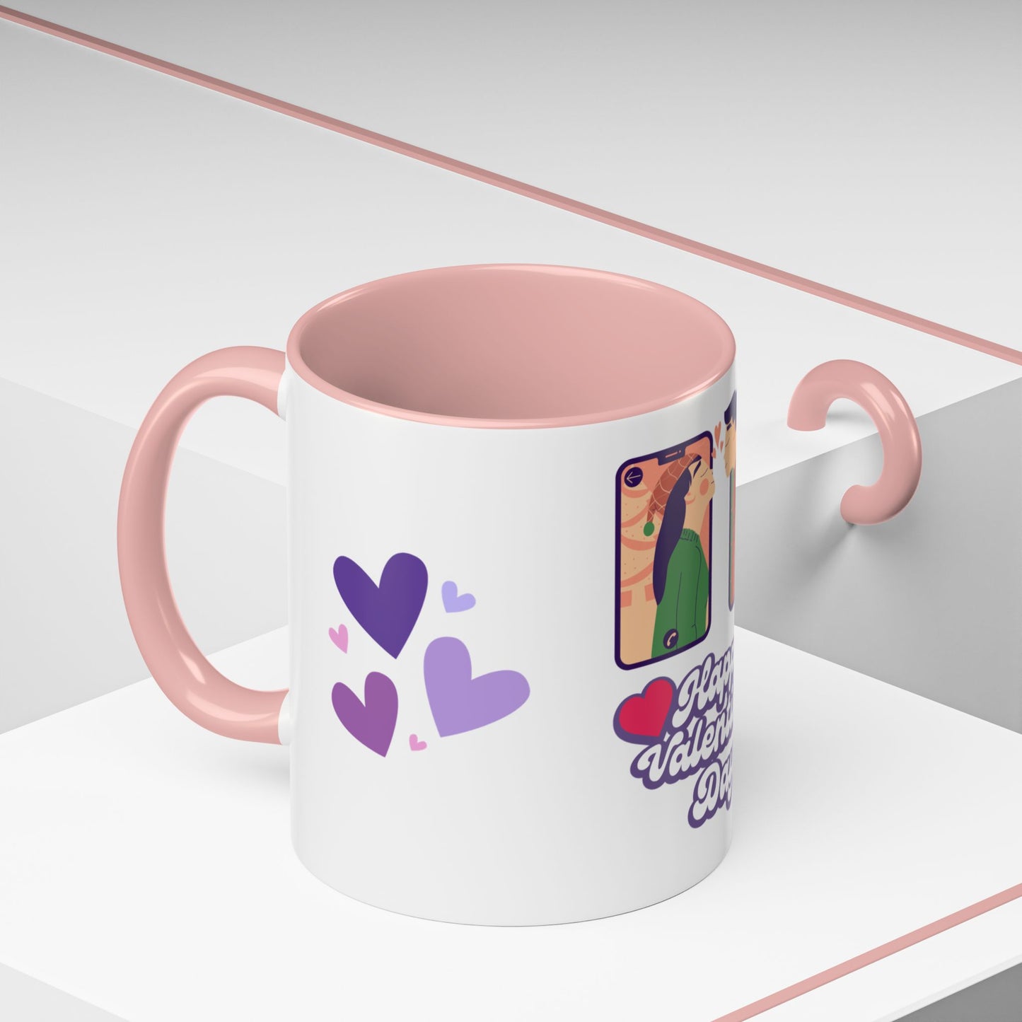 Happy Valentine's Day - Accent Coffee Mug (11, 15oz) - 11593