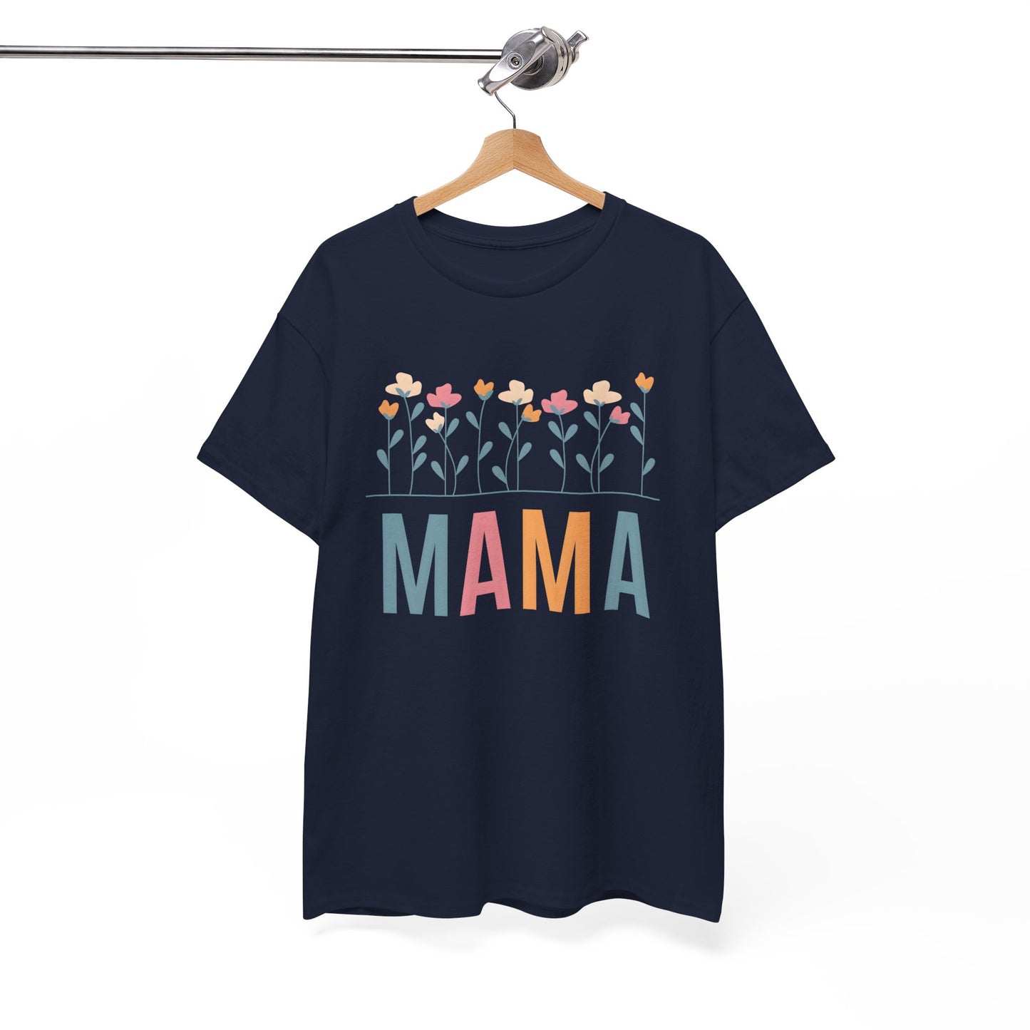 Mama Floral T-Shirt — Colorful Spring Flowers "MAMA" Tee for Mothers' Day - 14876