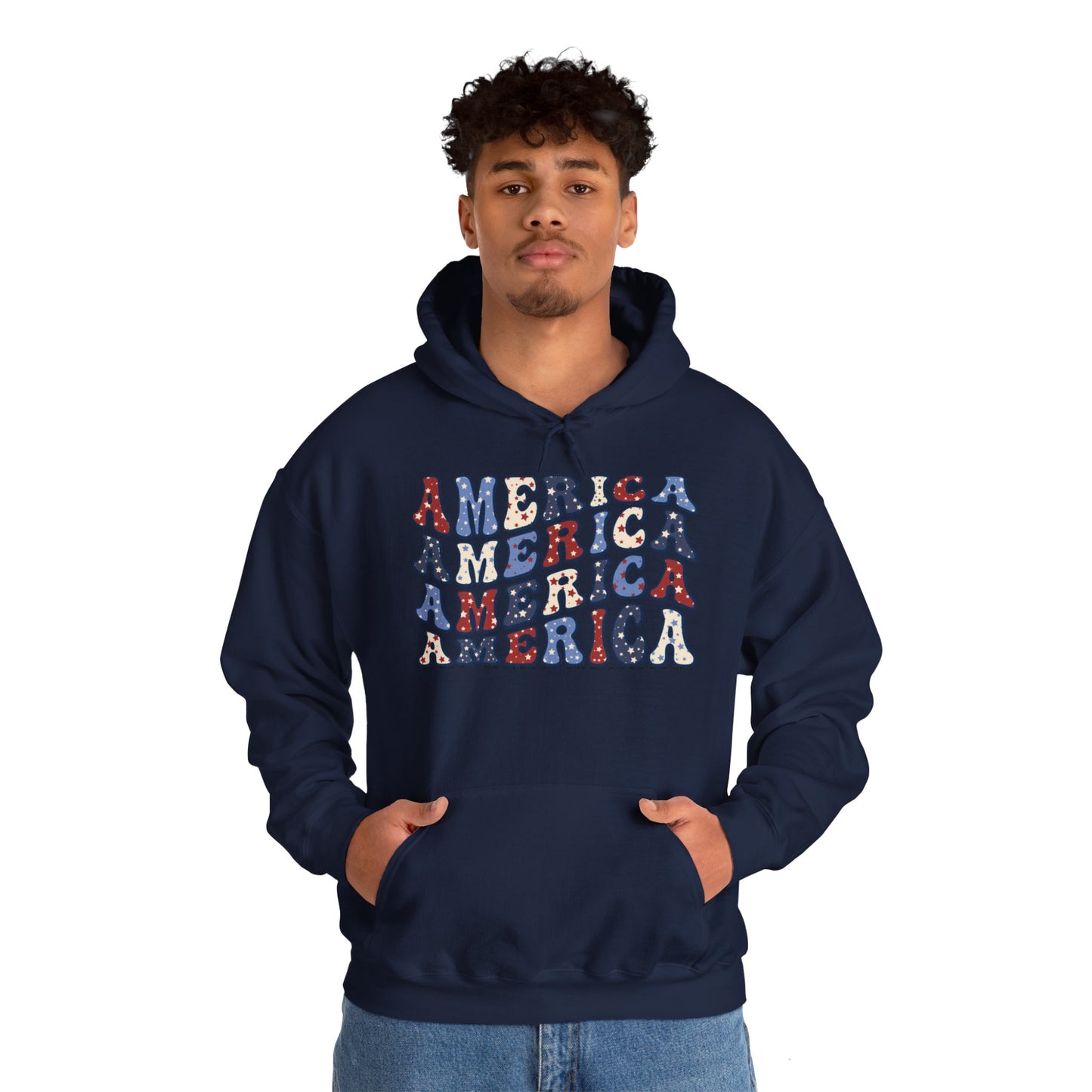 July 4, America - Unisex Heavy Blend™ Hooded Sweatshirt