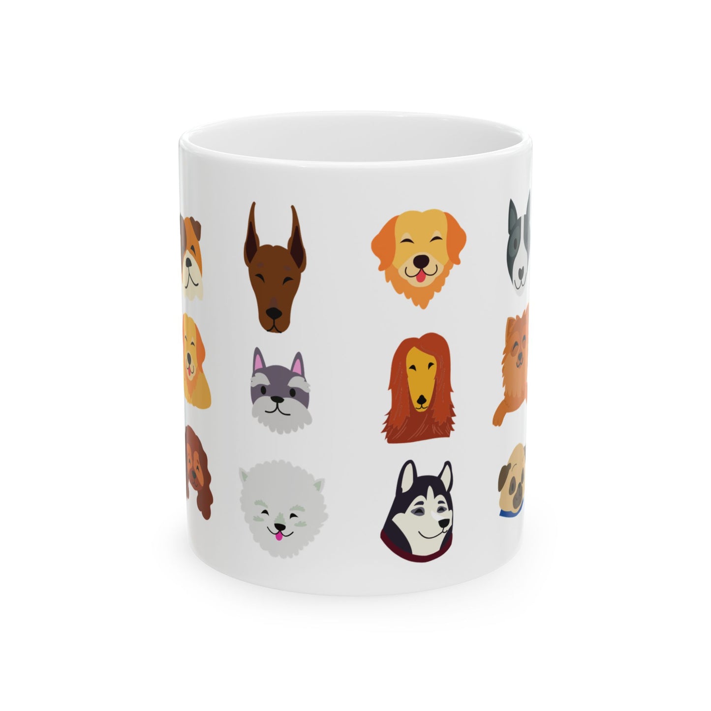 Whimsical Pet-Themed Ceramic Mug - Perfect Gift for Dog Lovers, Animal Enthusiasts, Cozy Home Decor, Birthdays - 14164