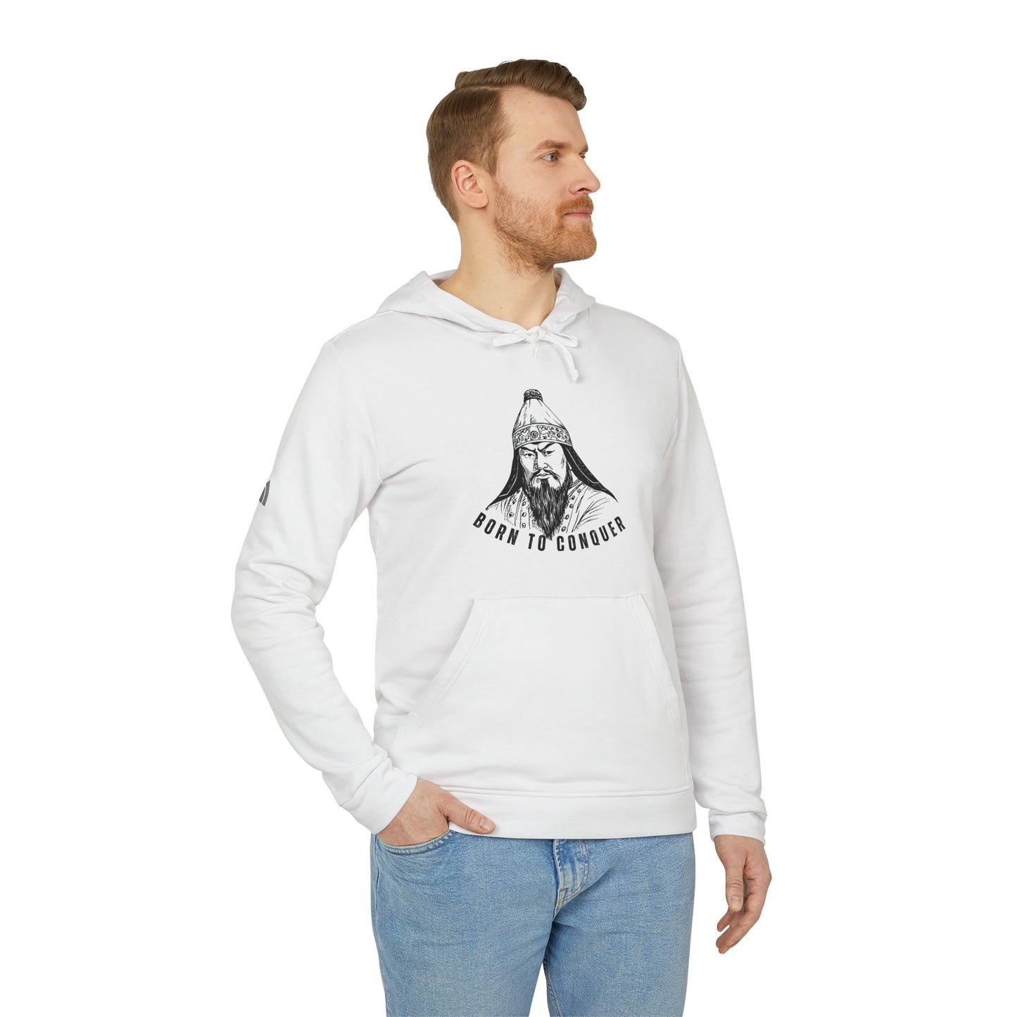 Chinggis Khan, Born To Conquer - Adidas Unisex Fleece Hoodie