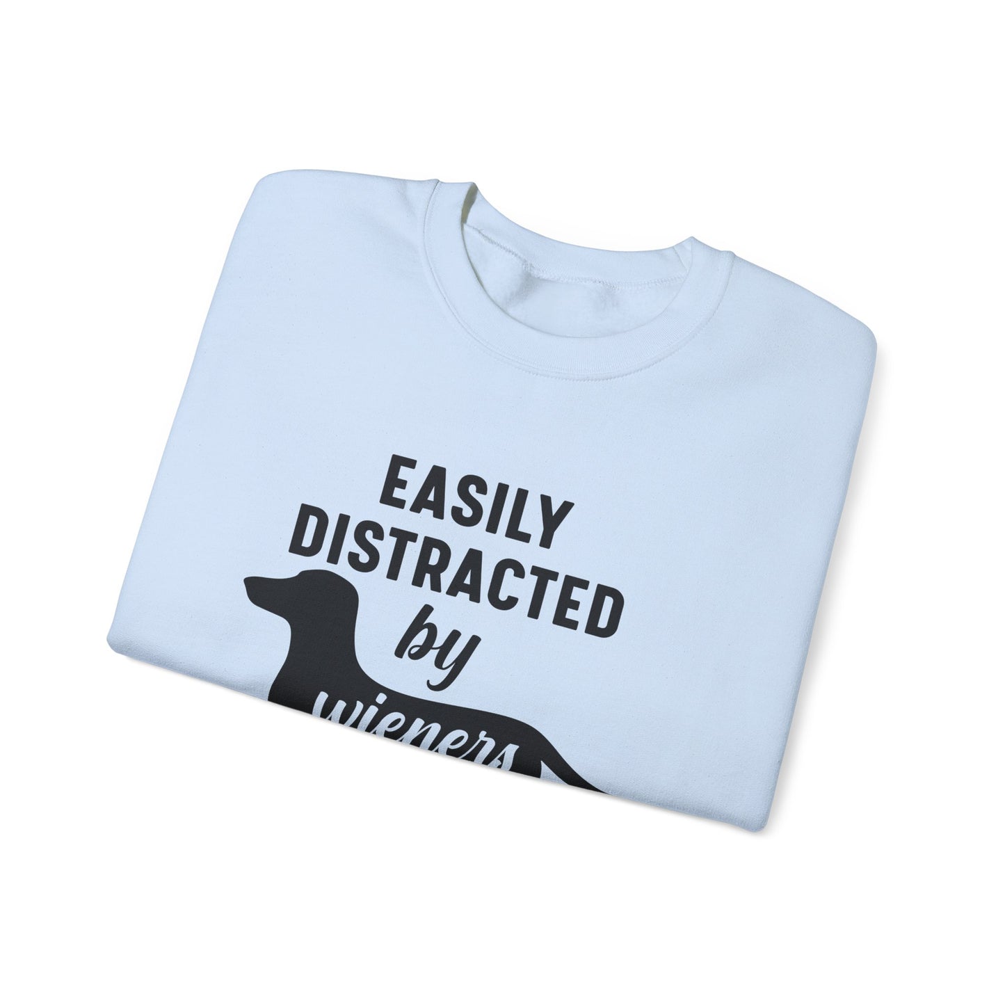 Easily Distracted By Wieners - Unisex Heavy Blend™ Crewneck Sweatshirt