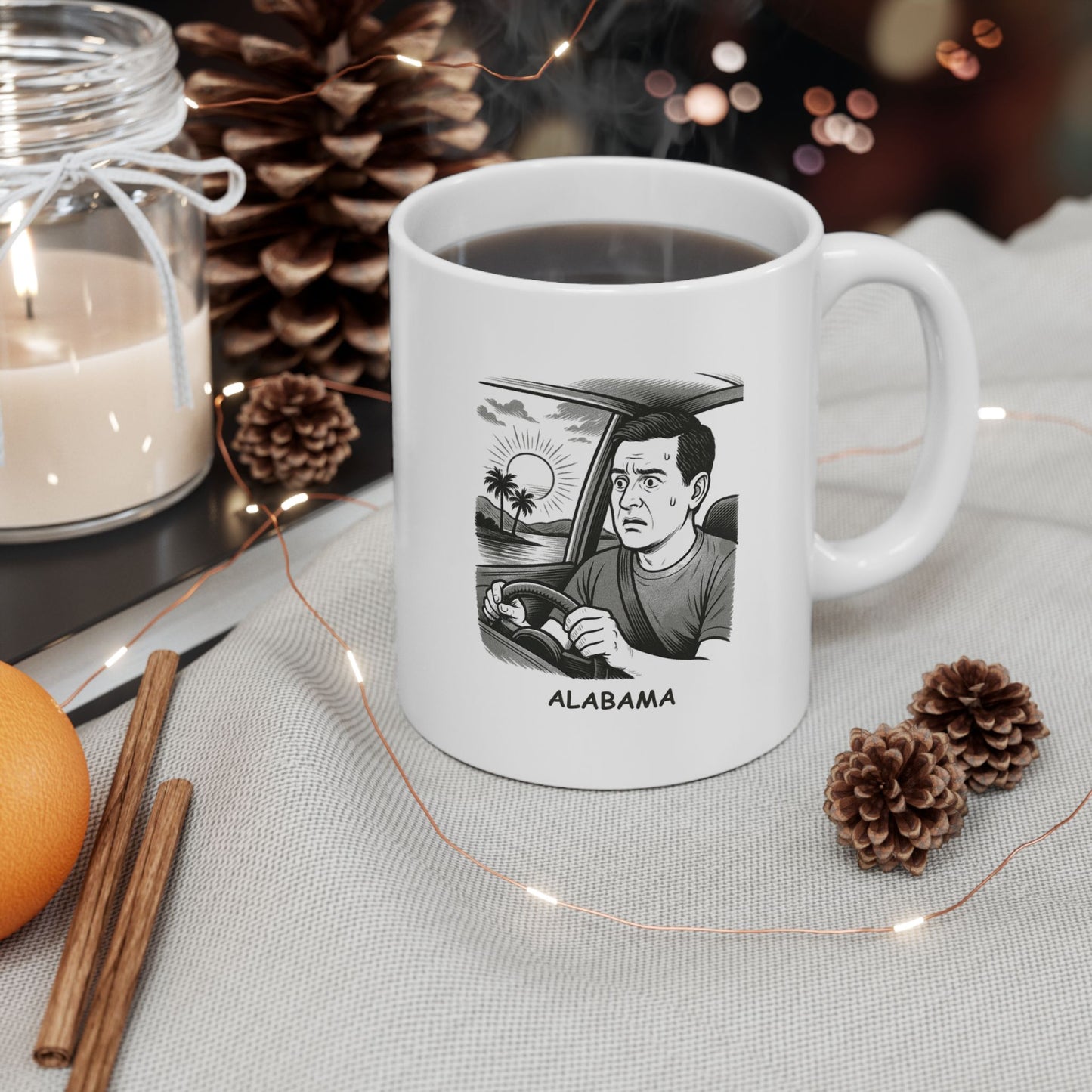"Alabama: Where the sunsets are beautiful and the drivers are confused." Ceramic Mug - 12799