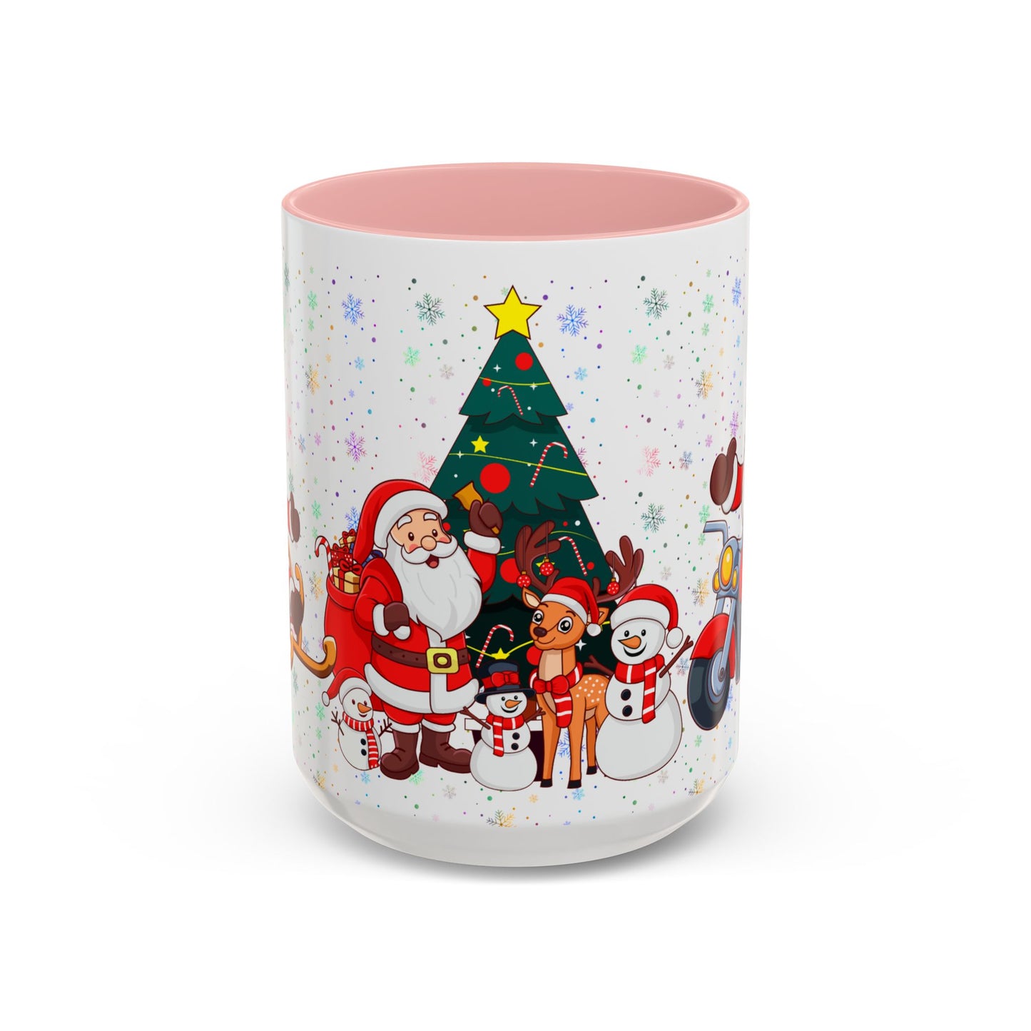 Christmas Party, Santa, Snowman & Reindeer - Accent Coffee Mug (11, 15oz) - 10427