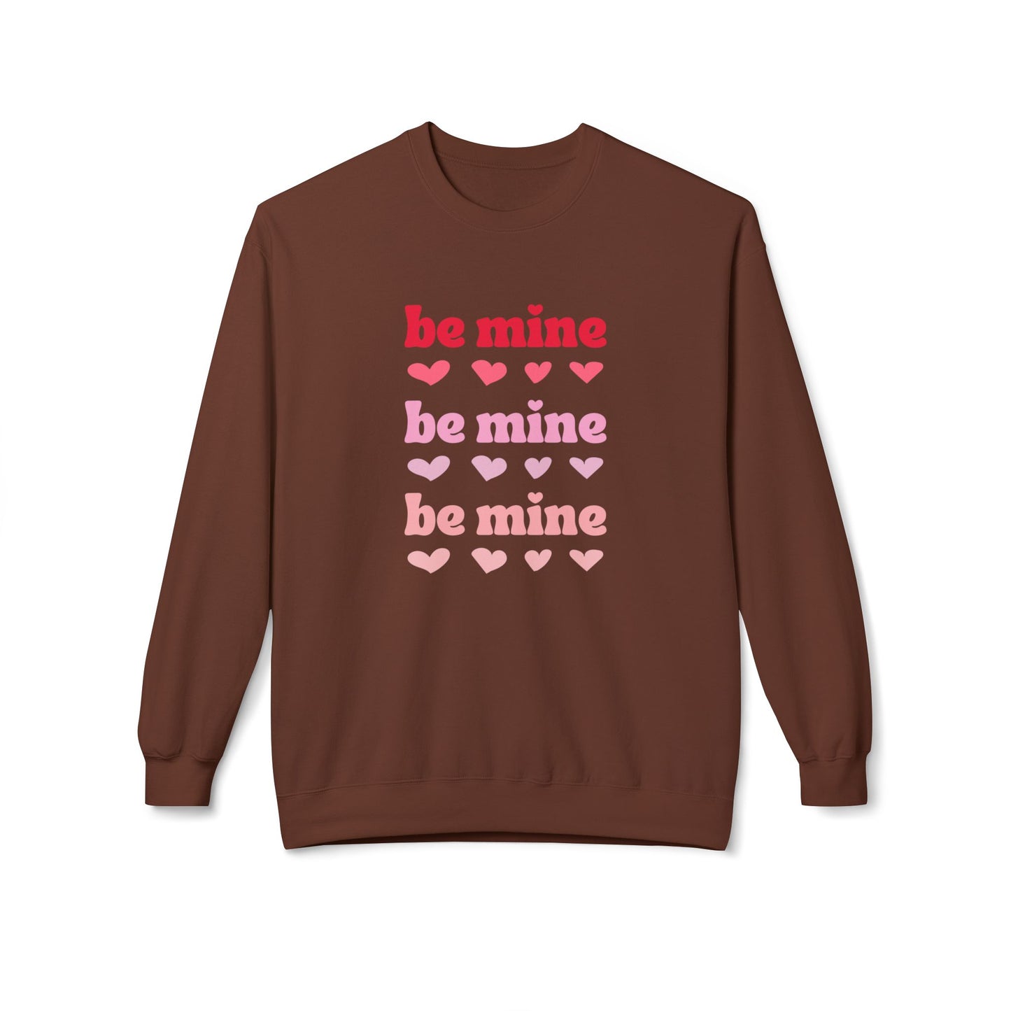 Valentine's, Be Mine - Unisex Midweight Softstyle Fleece Crewneck Sweatshirt - 11428