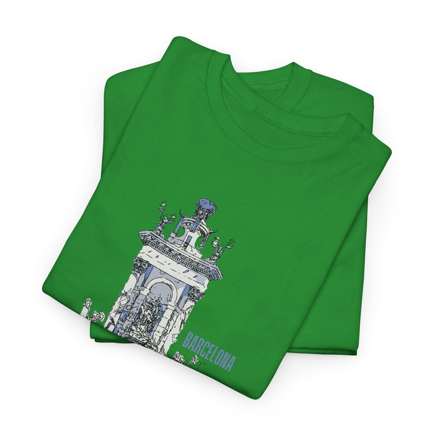 Barcelona Graphic Unisex Heavy Cotton Tee - Casual Travel Style - 12047