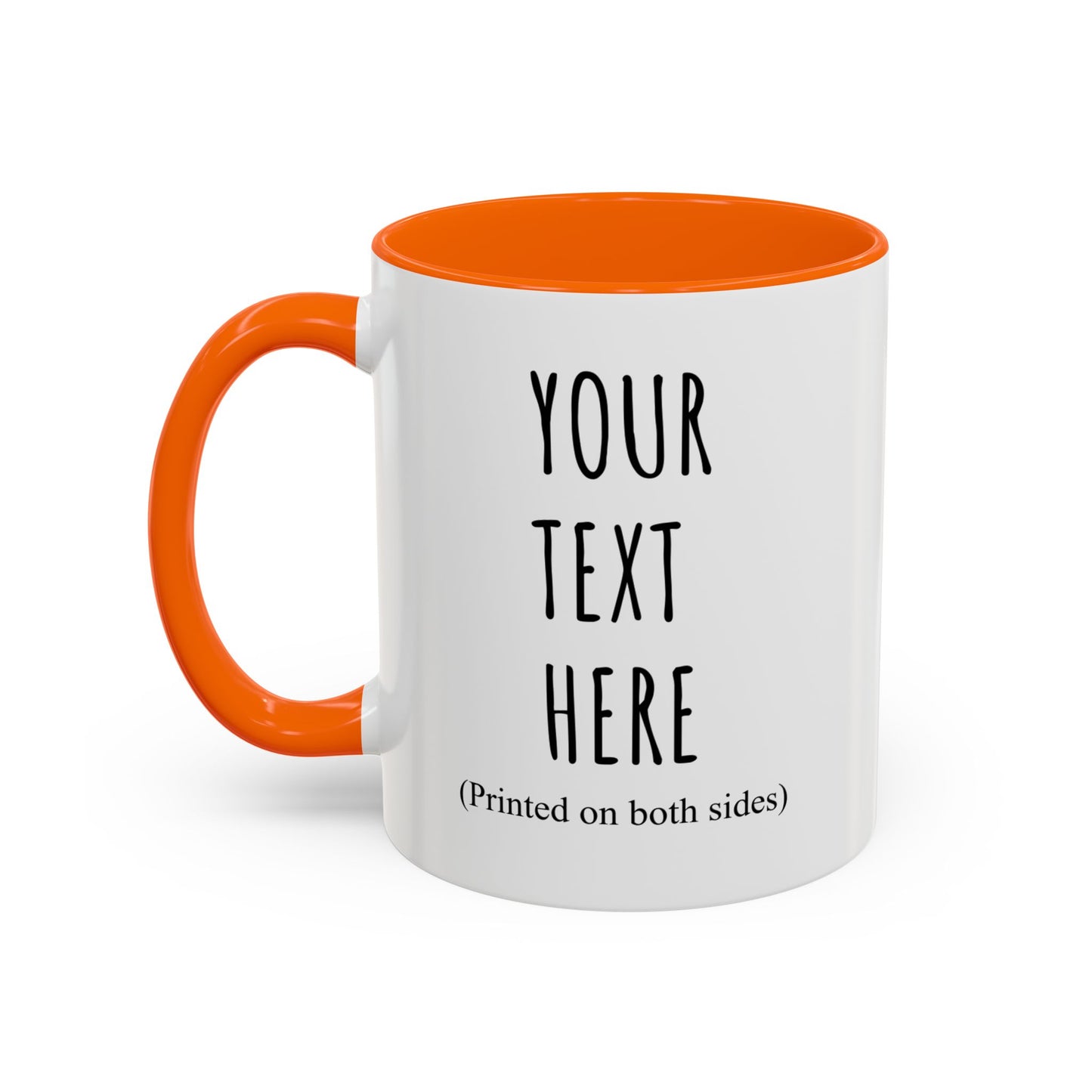 Personalized Accent Coffee Mug – Custom Text Printed Both Sides (11oz & 15oz) - 14676
