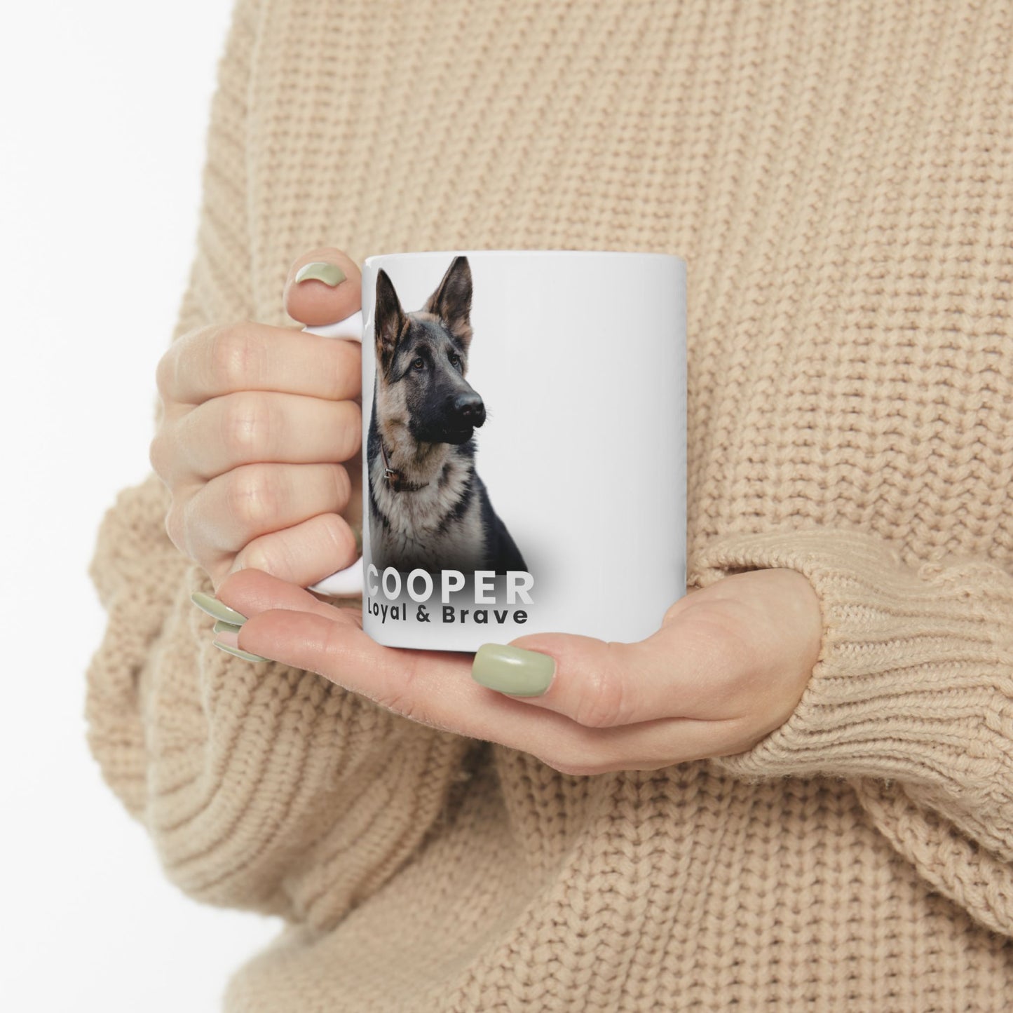 Personalized Dog Photo Mug – Custom Pet Portrait Coffee Cup | Gift for Dog Lovers (11oz / 15oz) - 14827