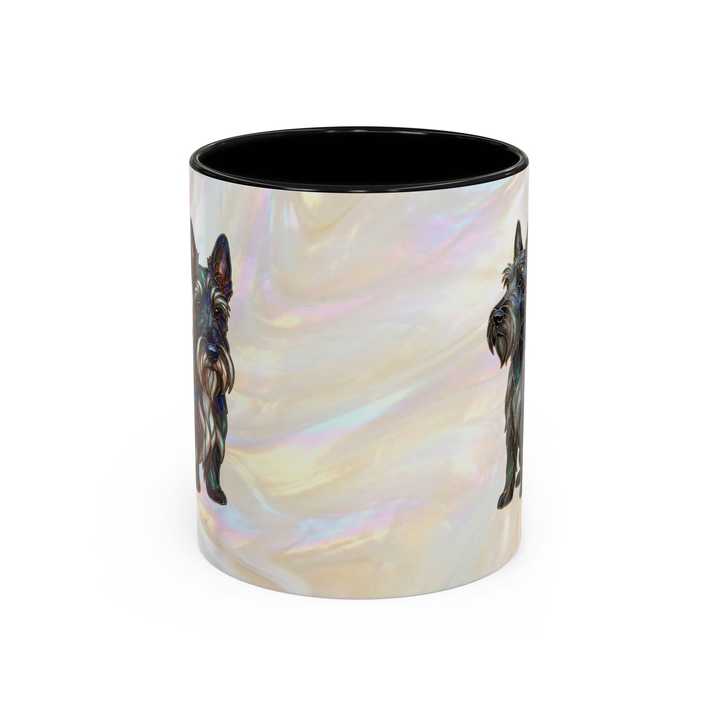 Scottish Terrier Accent Coffee Mug – Stained Glass Design 11/15oz - 14644