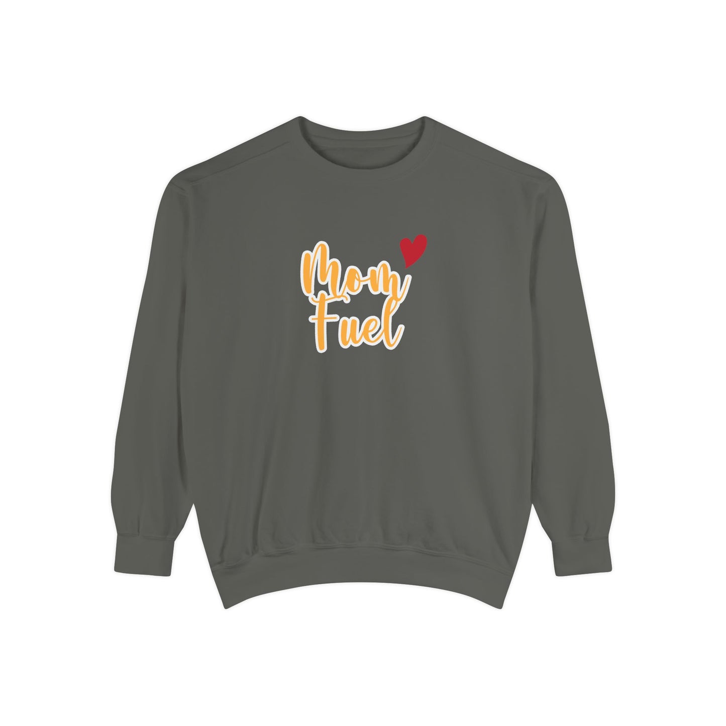 Mom Fuel Sweatshirt - Cozy Unisex Garment-Dyed Top for Moms - 11834