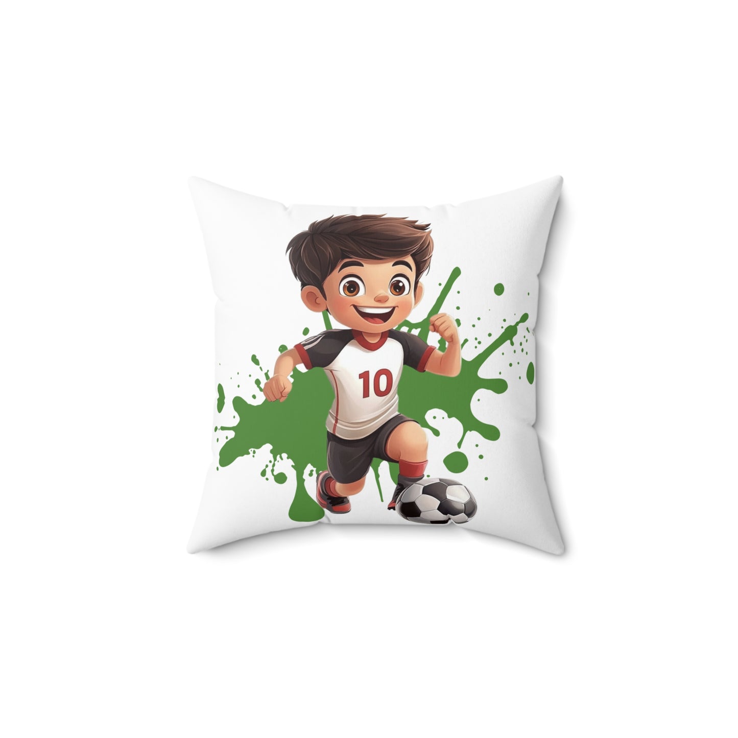 Kids: Soccer - Spun Polyester Square Pillow