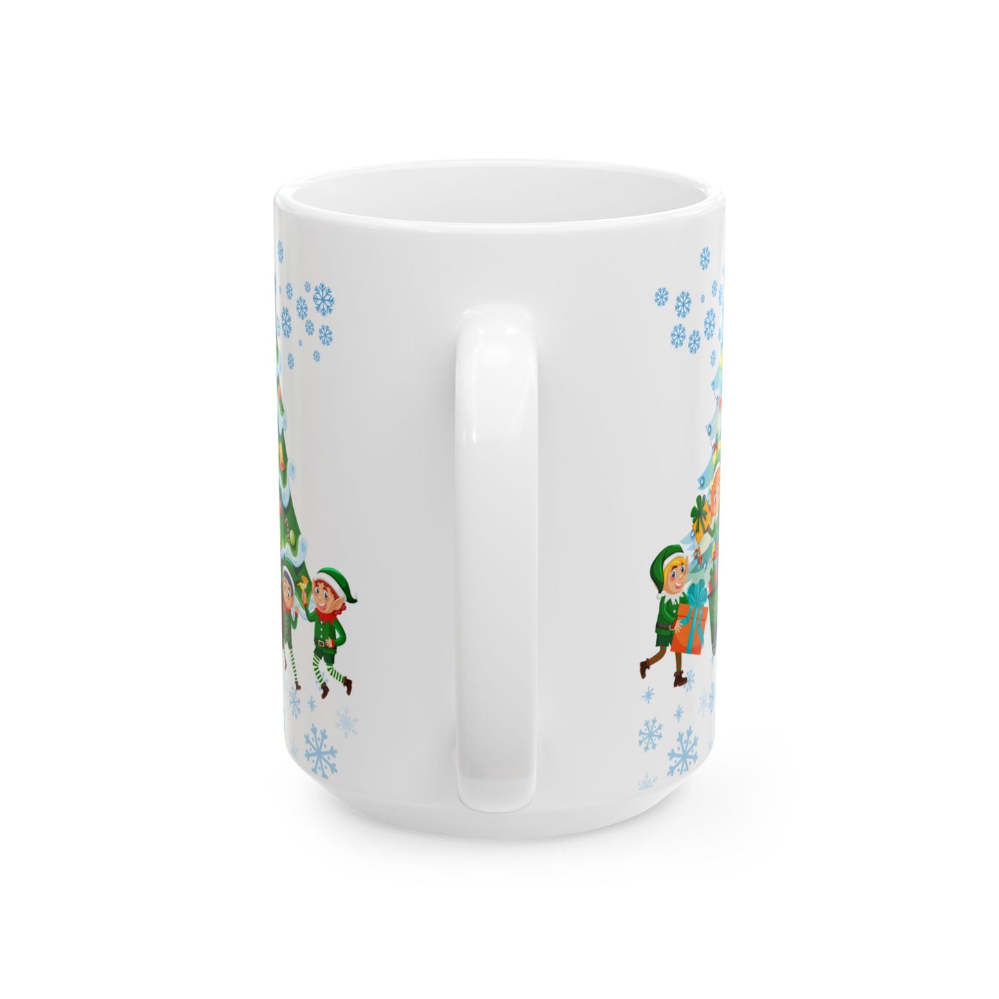 Christmas Letter L for Lily, Customizable - Ceramic Mug, (11oz, 15oz) - 10048