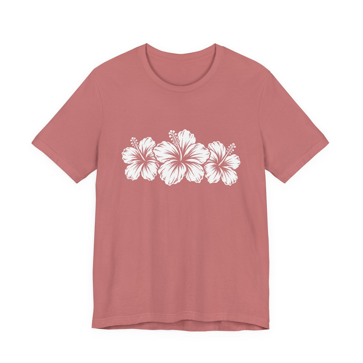 Hibiscus Floral T-Shirt,  Tropical Flower Graphic Tee - 14995
