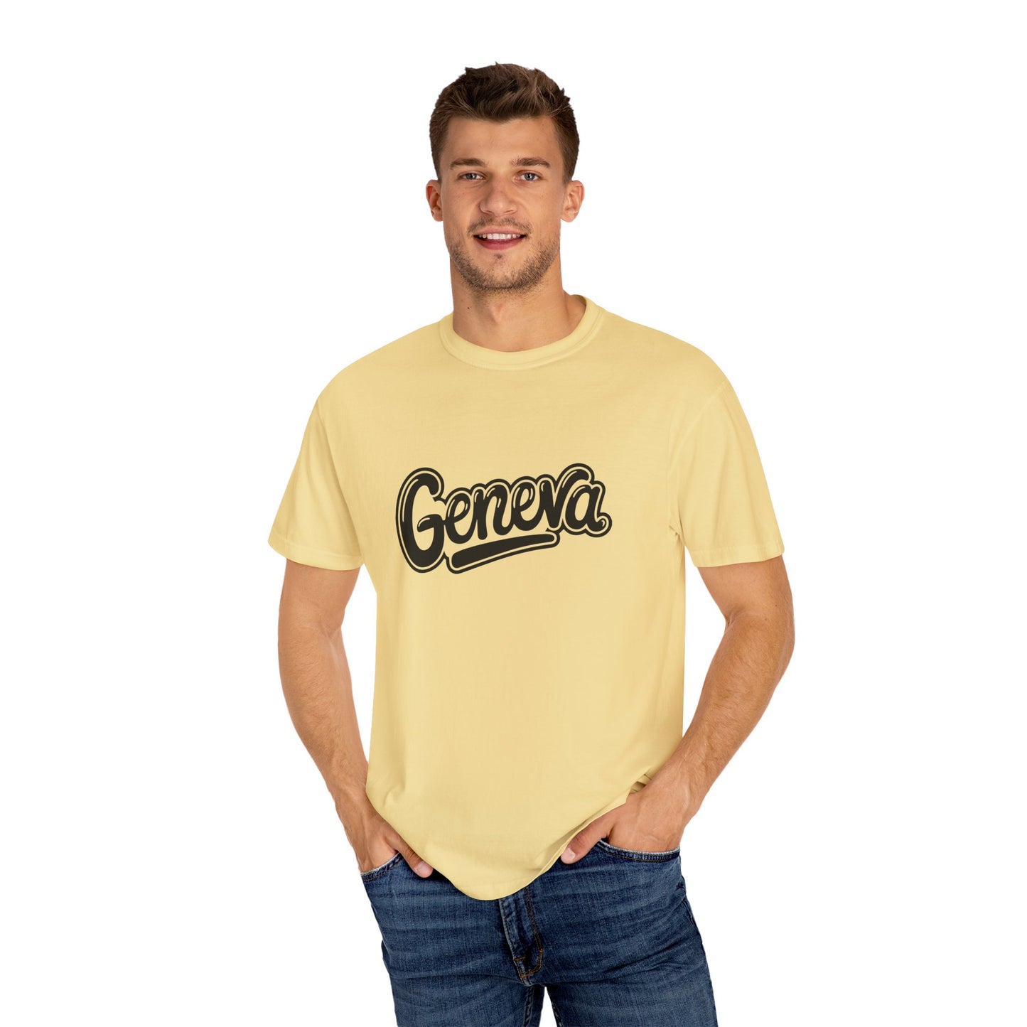 Geneva Unisex Garment-Dyed T-Shirt - Casual Comfort for Travel Lovers - 12261