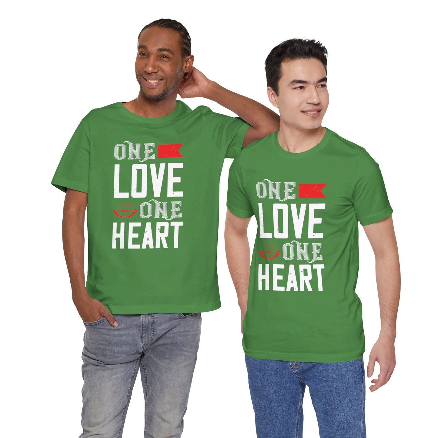 One Love One Heart - Unisex Jersey Short Sleeve Tee