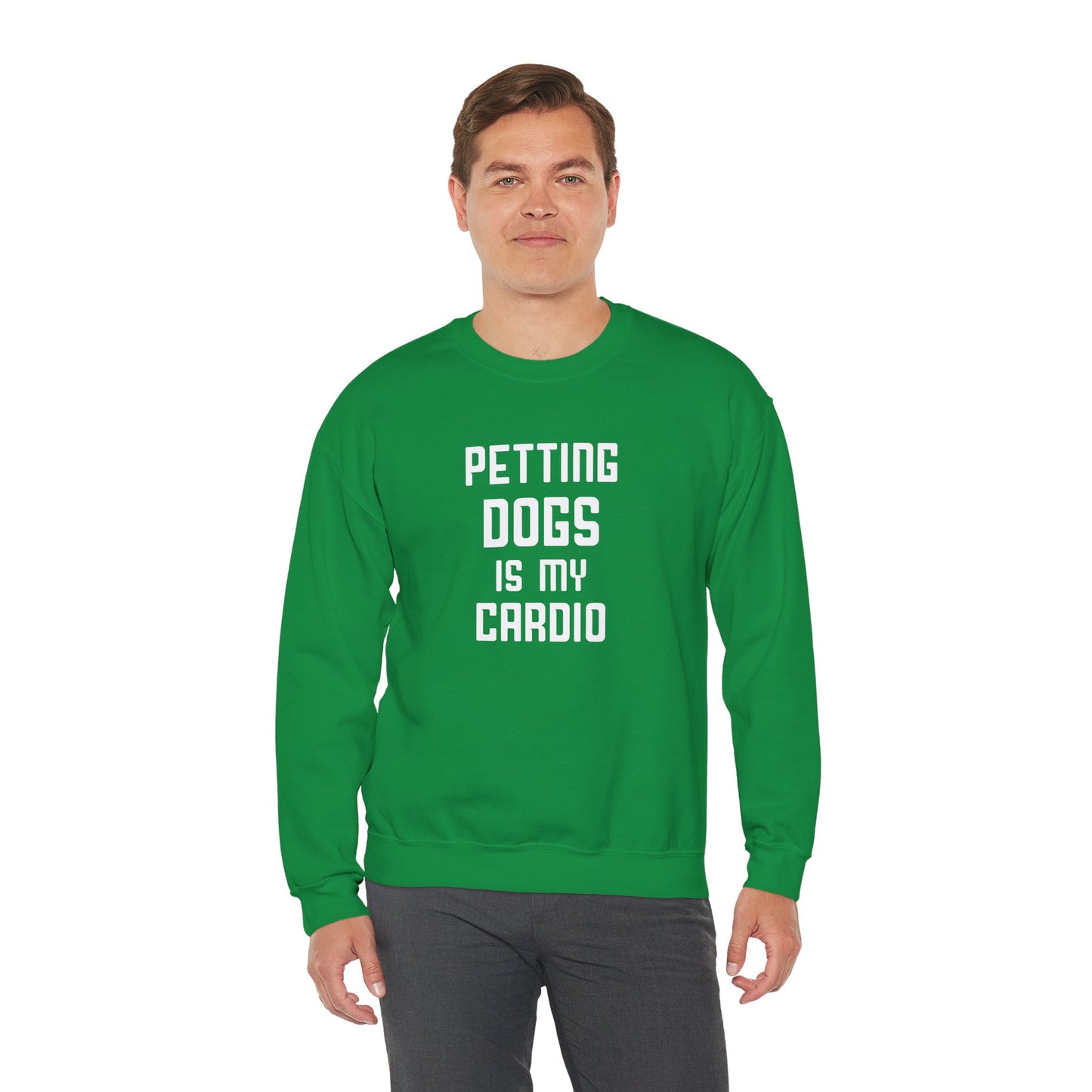 Petting Dog is My Cardio - Unisex Heavy Blend™ Crewneck Sweatshirt