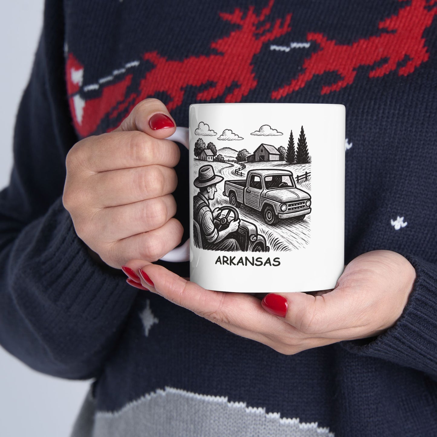 "In Arkansas, we don’t do rush hour. We do slow, steady country drives." Ceramic Mug - 13272
