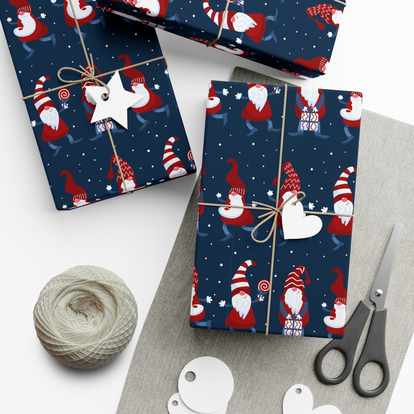 Merry Christmas, Navy Colored - Gift Wrap Papers - 10007